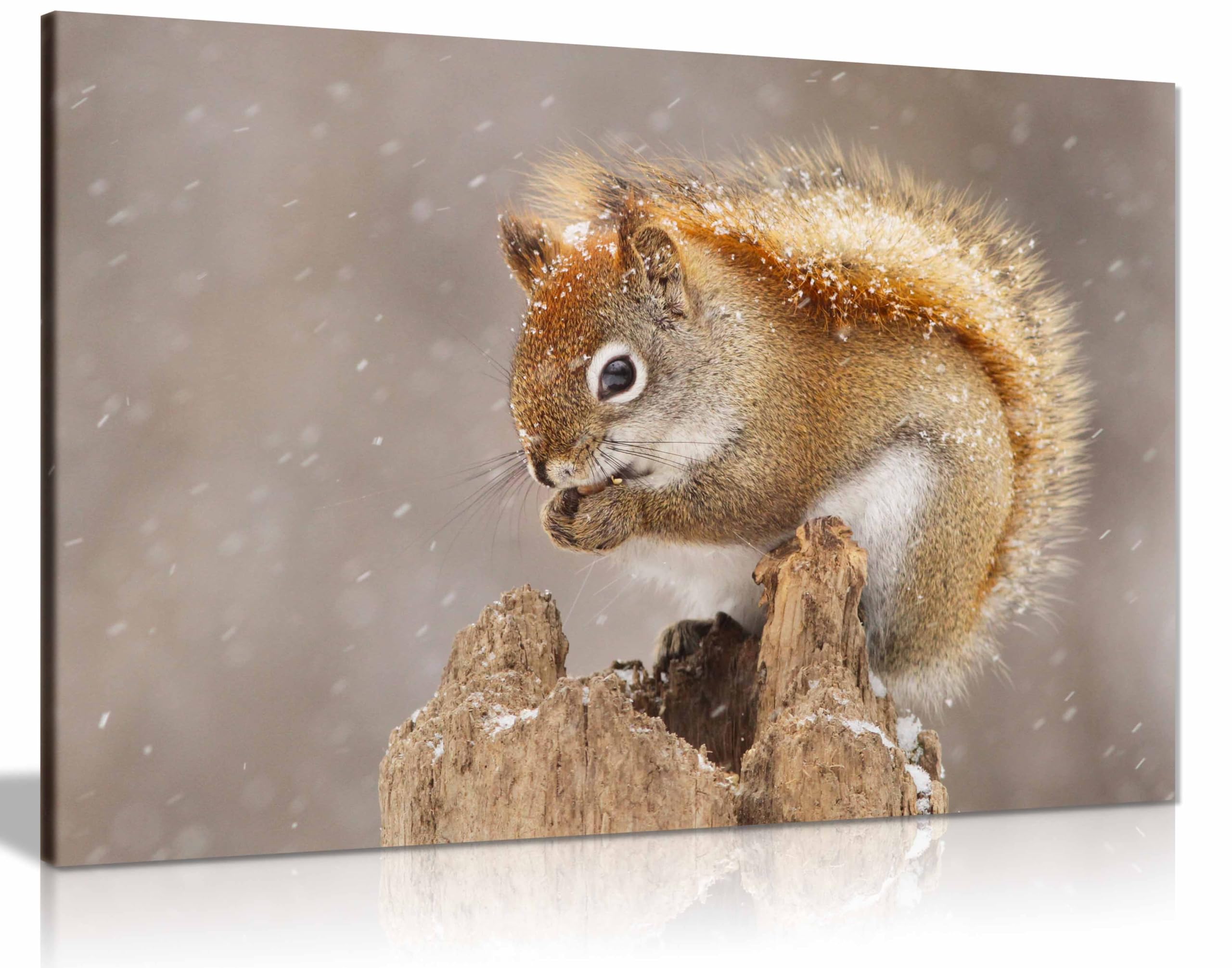 Snow Storm Framed Canvas Print, Pictures for Home Walls, Bedroom, Living Room & Bathroom Decor 61x41cm (24x16in)