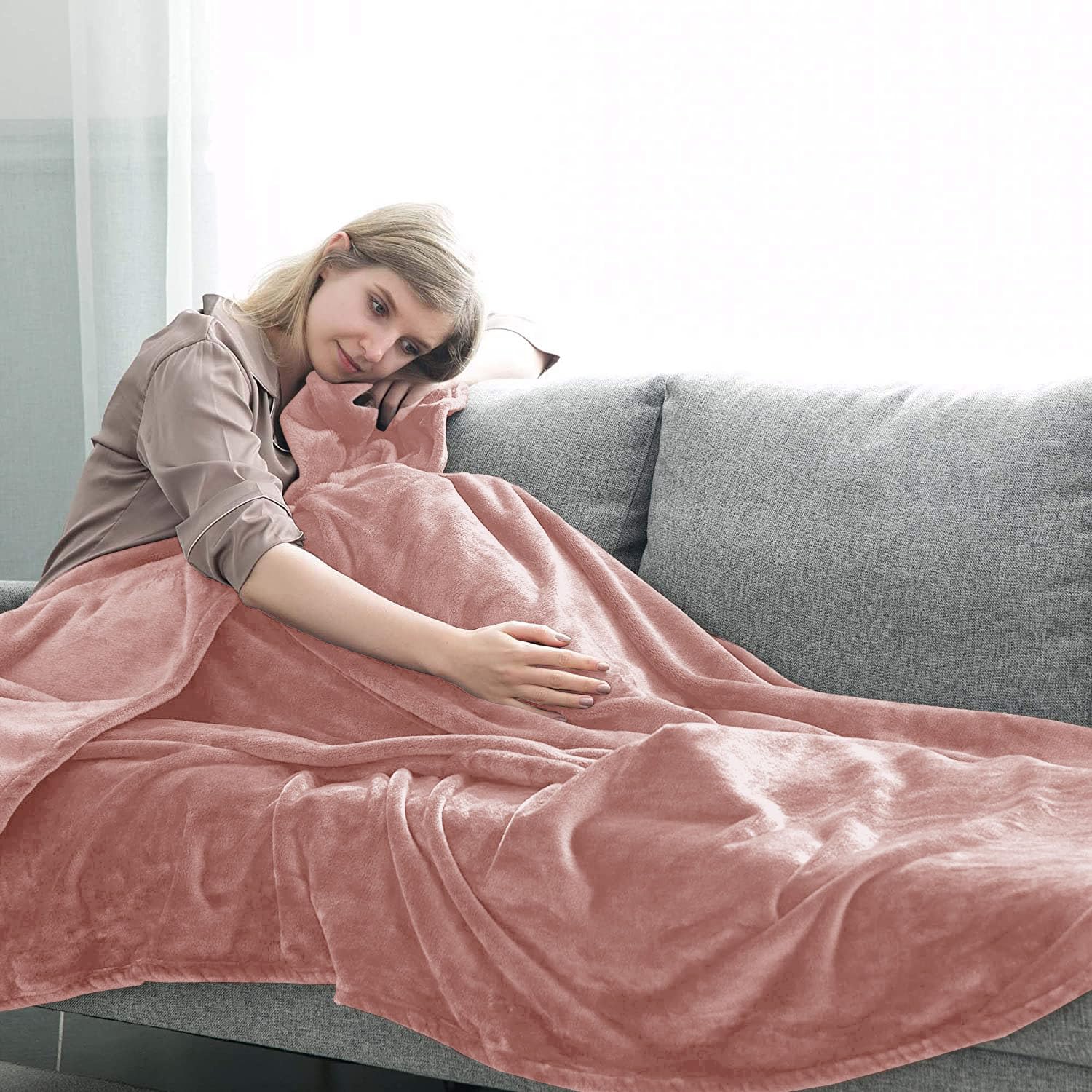 MOONLIGHT20015 Fleece Throw Blanket for Bed - Image 3