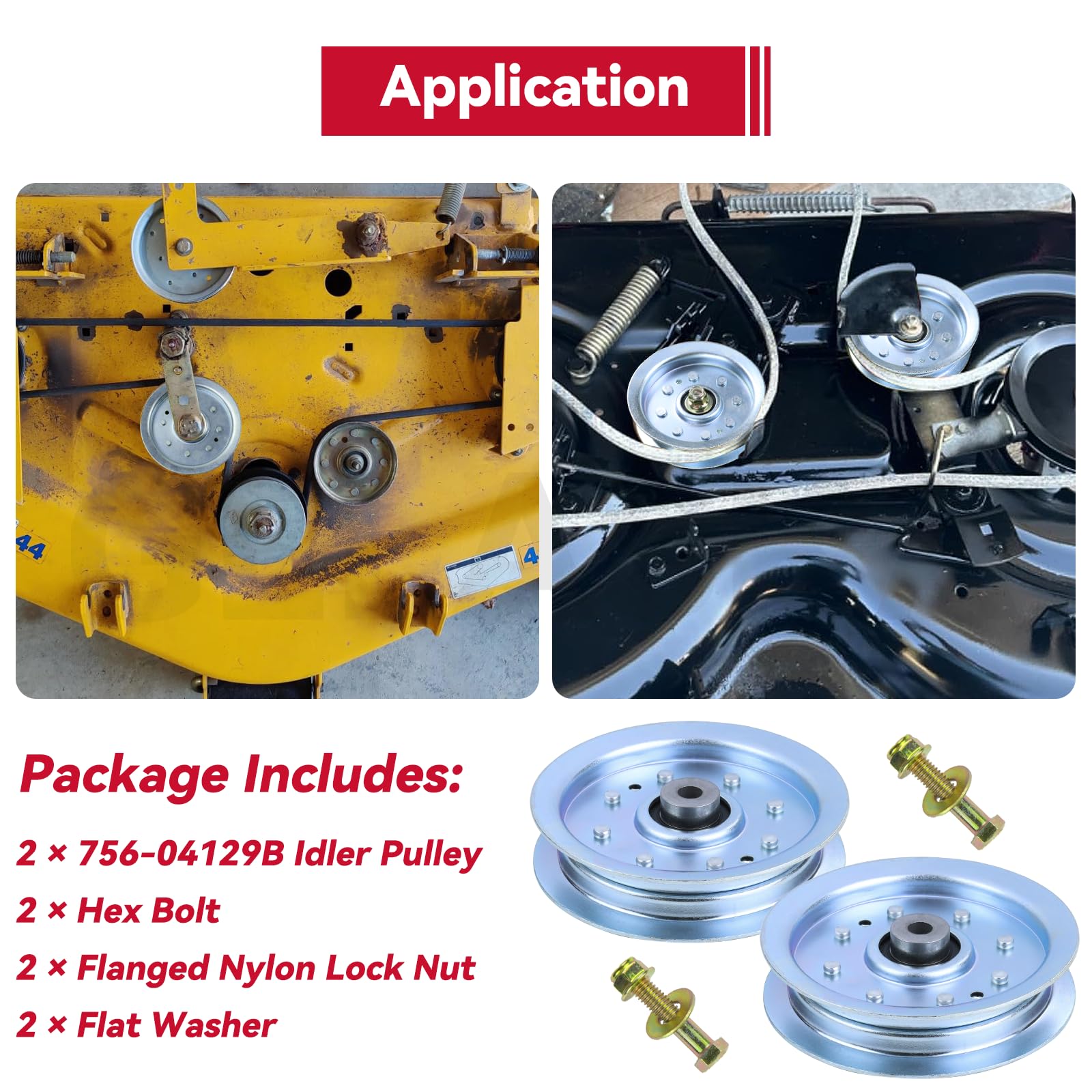 GELASKA 756-04129B Poulie tendeur 4,25 remplace Troy Bilt 753-08171 Poulie tendeur, poulie 756-04129, Cub Cadet 756-04129, 753-08068, 753-08068A, 756-041129 29C, Oregon sur 78-065, Rotary 12675 9377