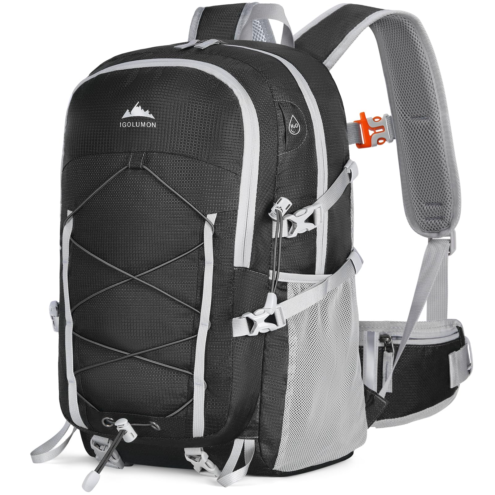 IGOLUMON Hiking Backpack Men Women 40L Waterproof Backpack Lightweight Large