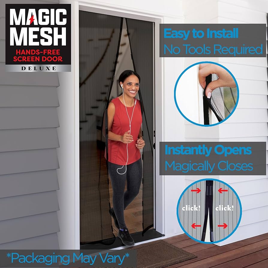 Magic Mesh The New and Improved Stronger Hands-Free Magnet Screen Door to Help Block Mosquitoes and Bugs : Amazon.ca: Tools & Home Improvement