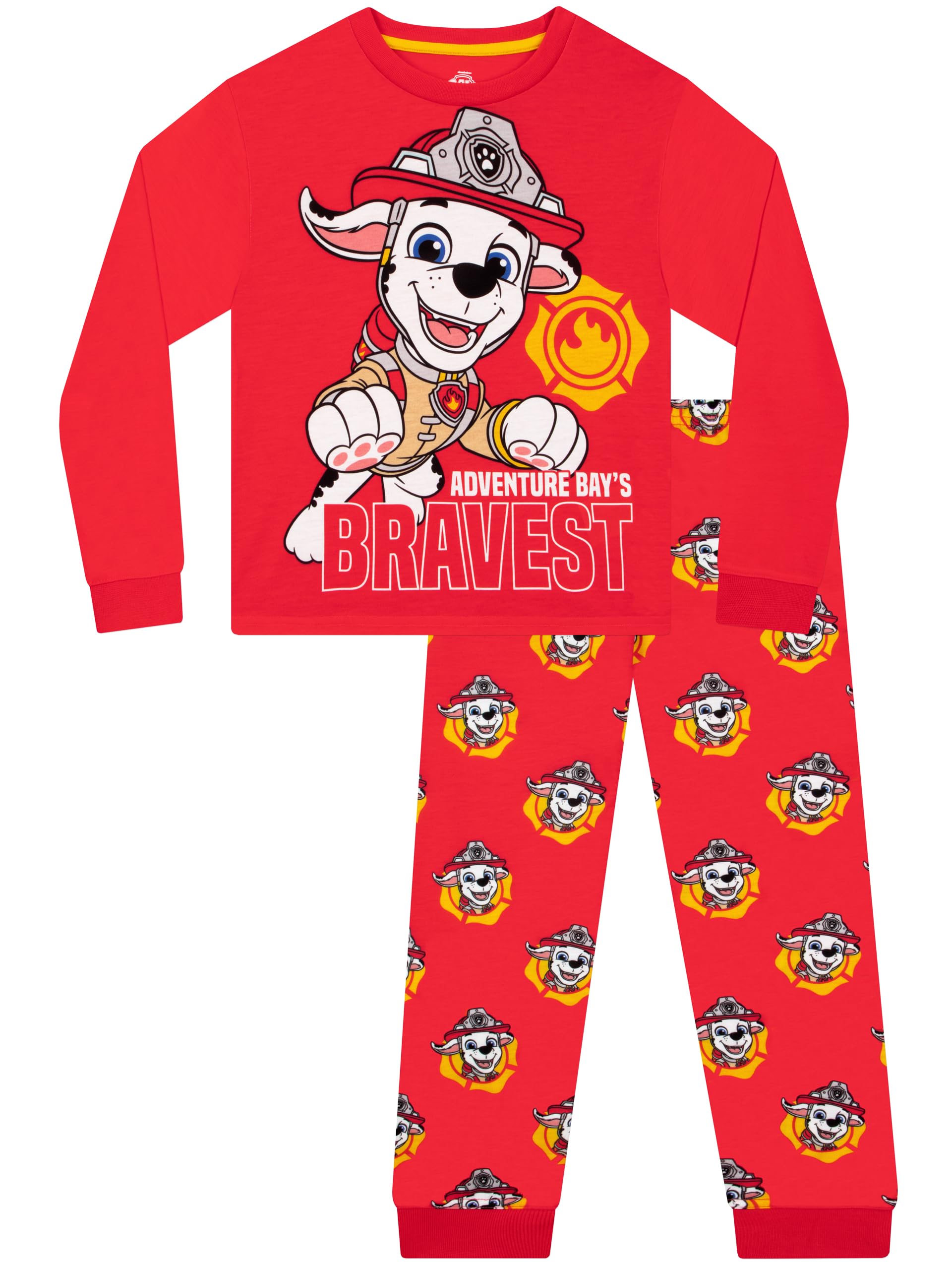 Paw Patrol Marshall Boy's Pyjama Set Red Size 6-7 Years