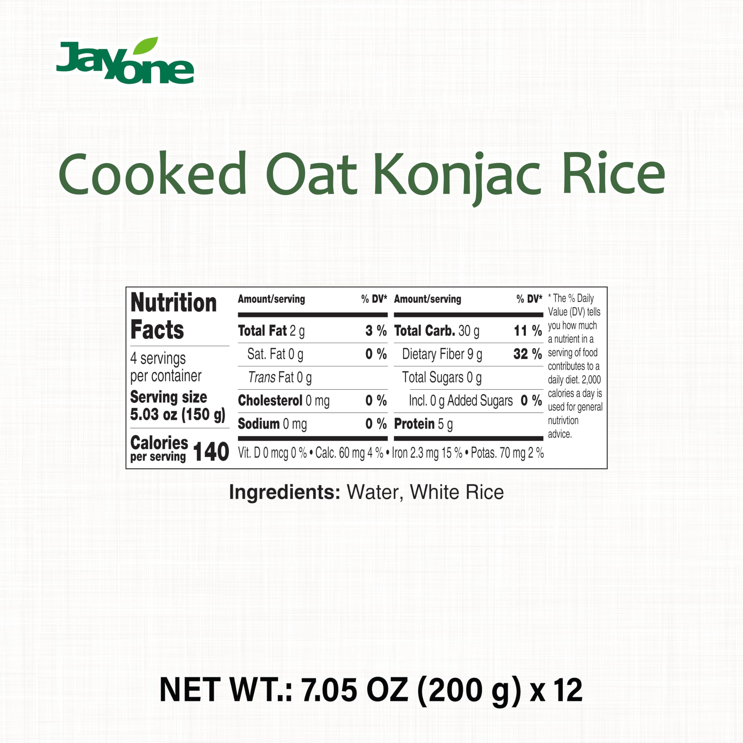 Jayone Instant Cooked Rice, Pantry Staple Bap, Sticky, Microwavable, Shelf Stable Asian Bap, Product of Korea, 5.3 oz (Pack of 4 / Oat Konjac Rice)
