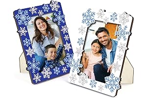 Clothmile Sparkle Snowflake 4x6 Christmas Photo Frame