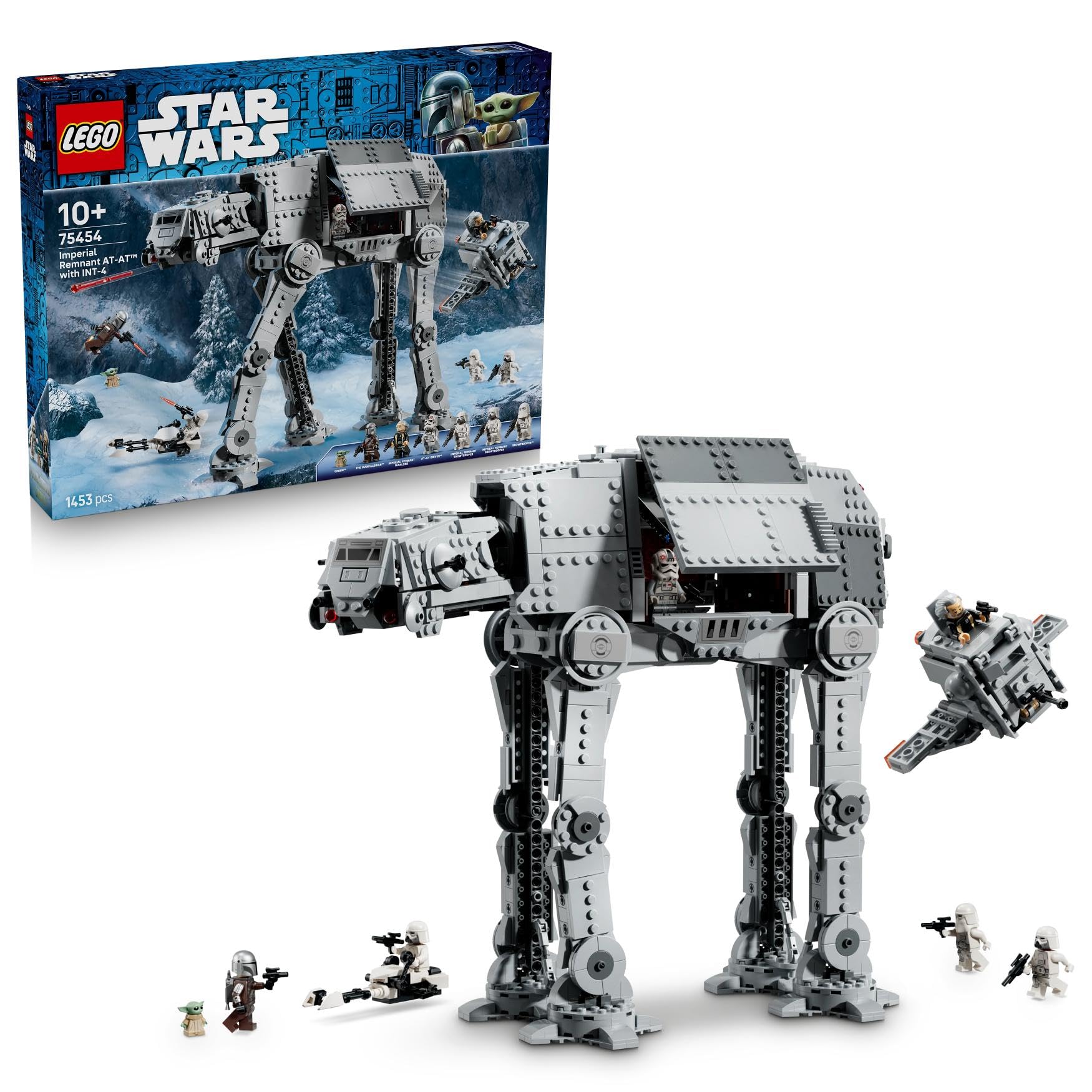 LEGO Star Wars 75454 AT-AT des Restimperiums mit INT-4 Spielzeug - The Mandalorian and Grogu Figuren mit Shuttle, Speeder Bike, 6 Minifiguren & 1 Figur - Geschenk für Jungen & Fans ab 10 Jahren