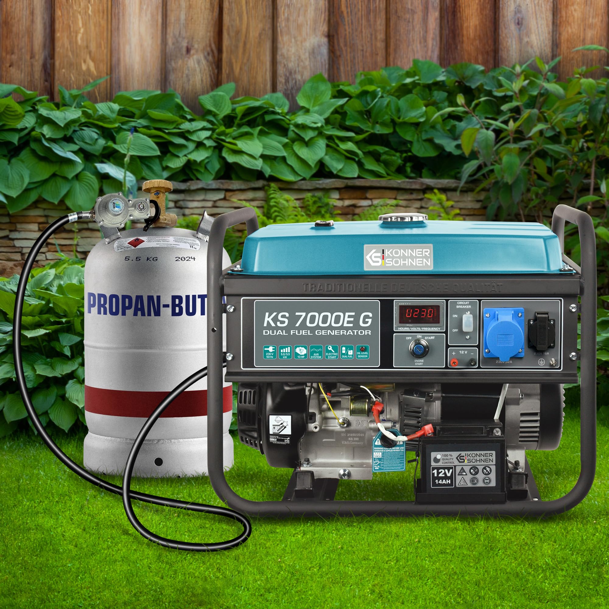 Agregat prądotwórczy Könner & Söhnen KS 7000E G hybrydowe serii DUAL FUEL LPG/benzyna