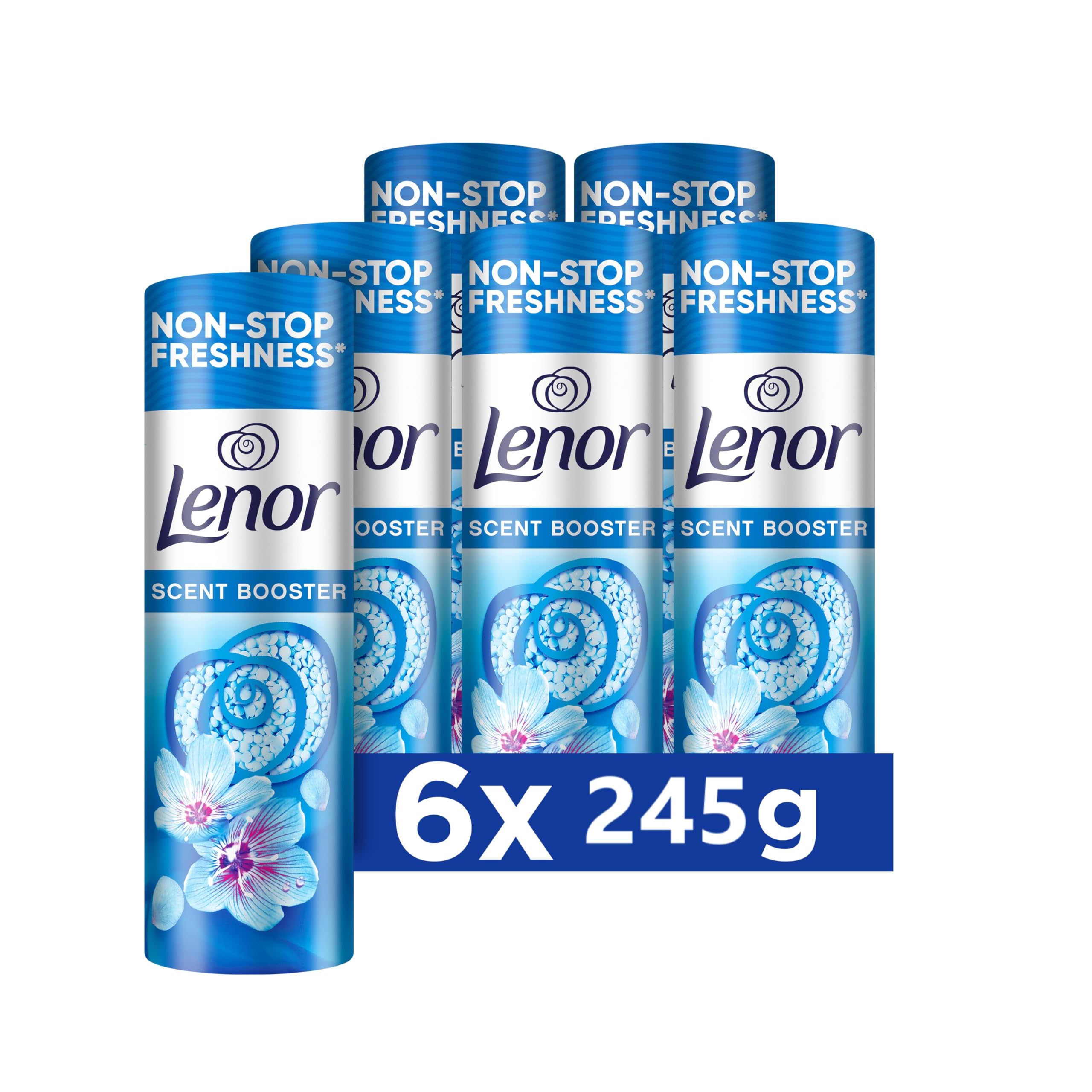 Lenor Laundry Perfume In-Wash Scent Booster Beads 6 Packs x 245g - Spring Awakening, Non-Stop Freshness for Up to 12 Weeks in Storage