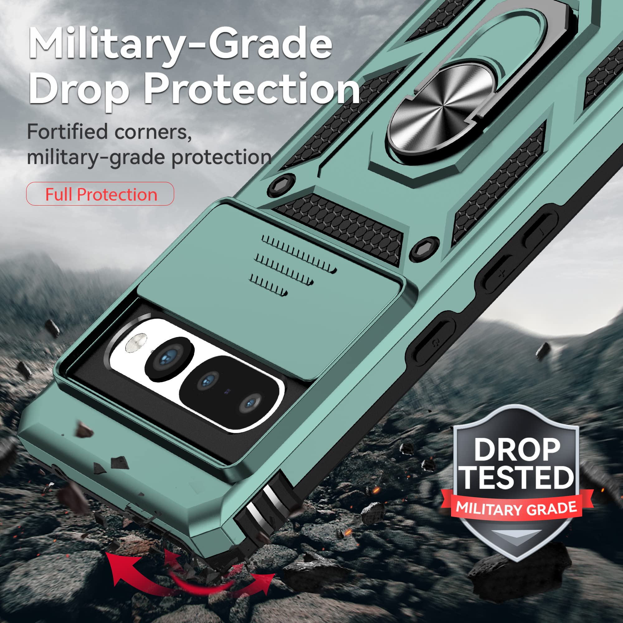 ATISIJIE Cover Per Google Pixel 7 Pro Custodia, Anti Graffio Hard - Foto 7