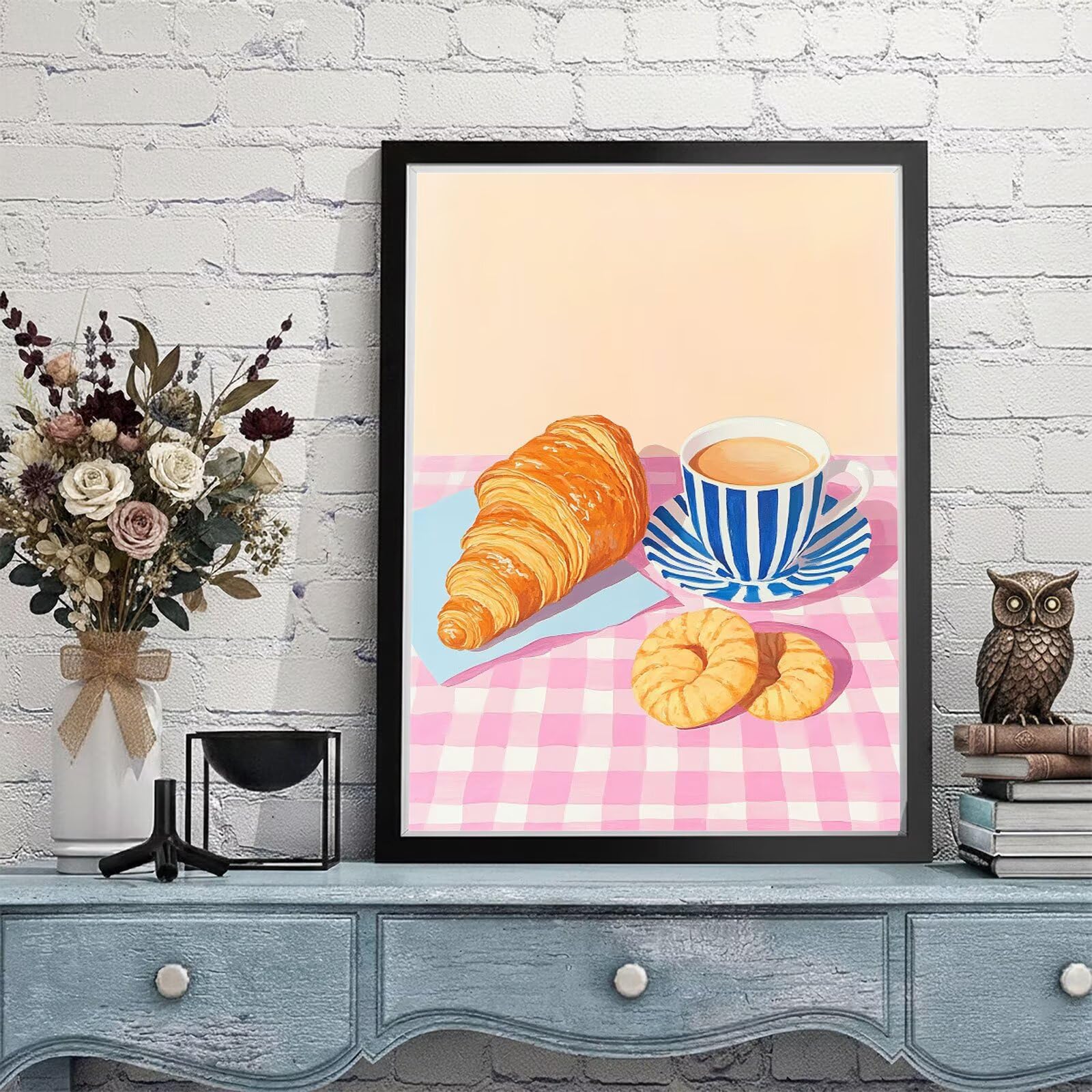 Dipingere con i Numeri Adulti Rosa Dipingere con i Numeri Caffè Paint by Numbers Hobby Creativi Adulti Fai Da Te Tela di Pittura a Olio Kit, Decorazioni Donna Regalo 60x90cm Senza Cornice Y3-1213