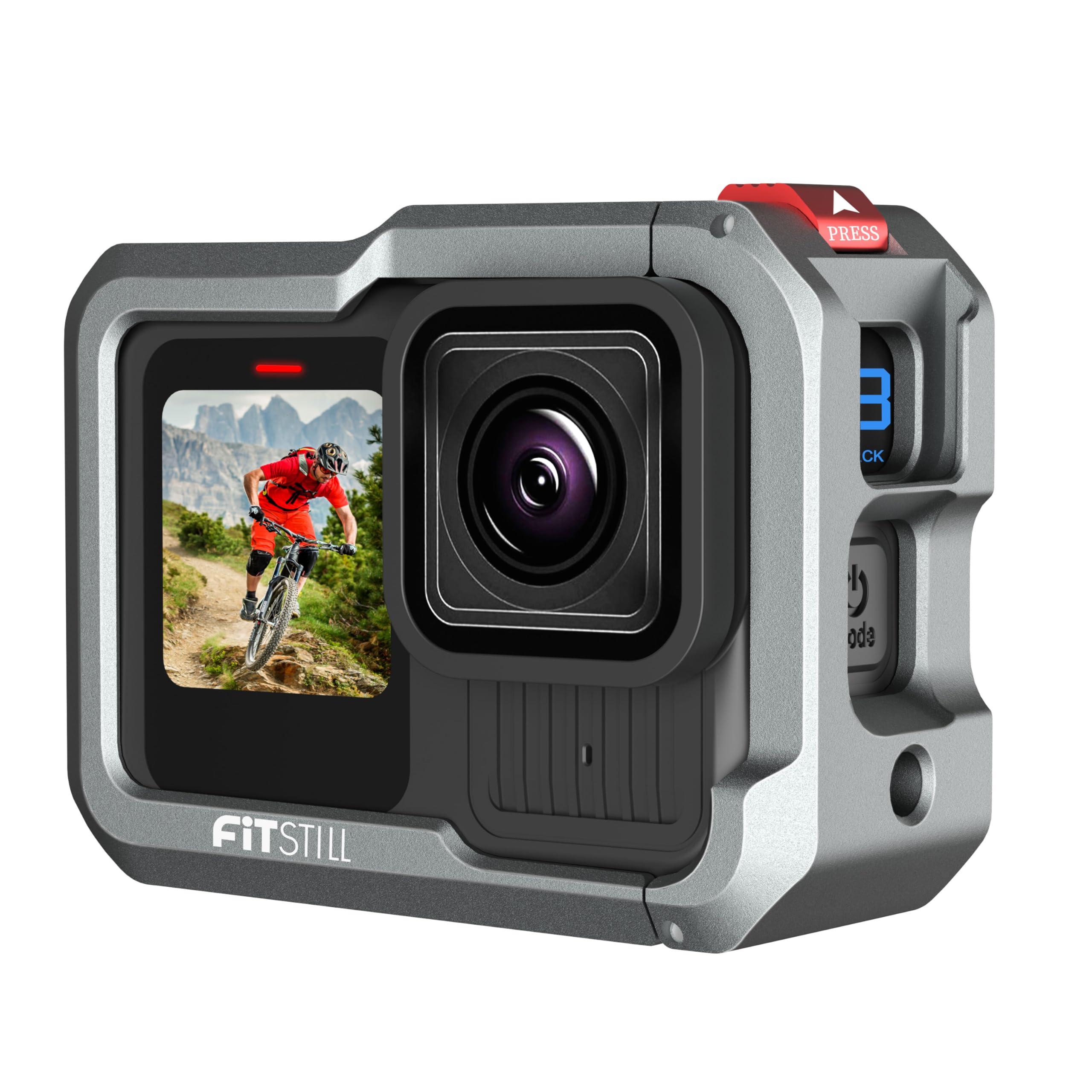 FiTSTILL Boîtier de Protection en Aluminium pour Go Pro Hero 13/12/11/10/9 Noir avec Adaptateur Griffe