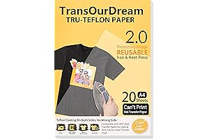 TransOurDream Matt Teflon Paper for T Shirt Heat Transfer