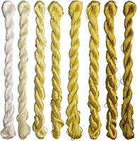 Vista 24 de Hilo de seda 100% natural, hilo de bordado hecho a mano hilo de seda 8 colores 360.9 ft cada uno (61)