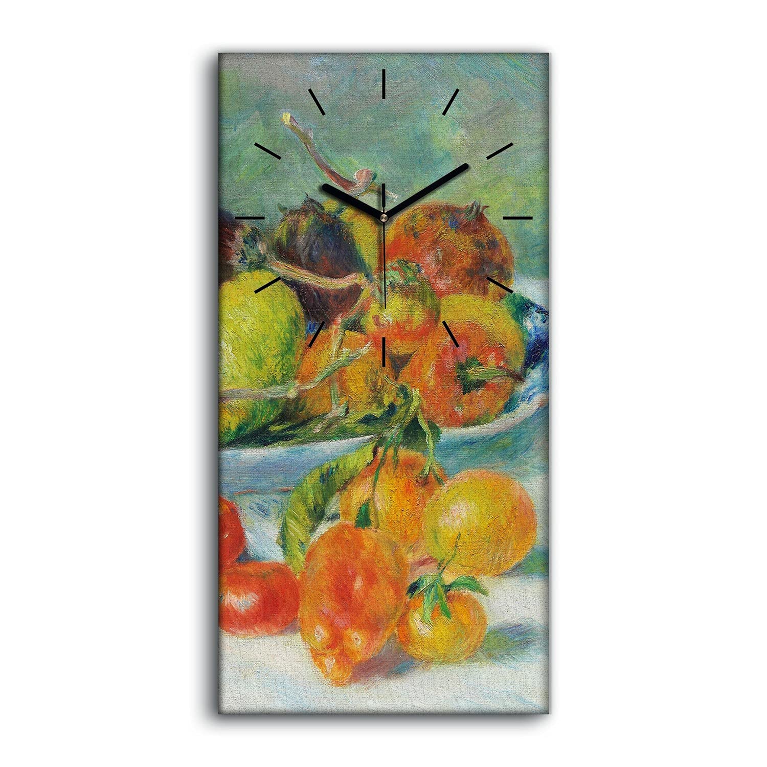 Horloge sur Toile 30x60cm Décoration Silence Art Moderne