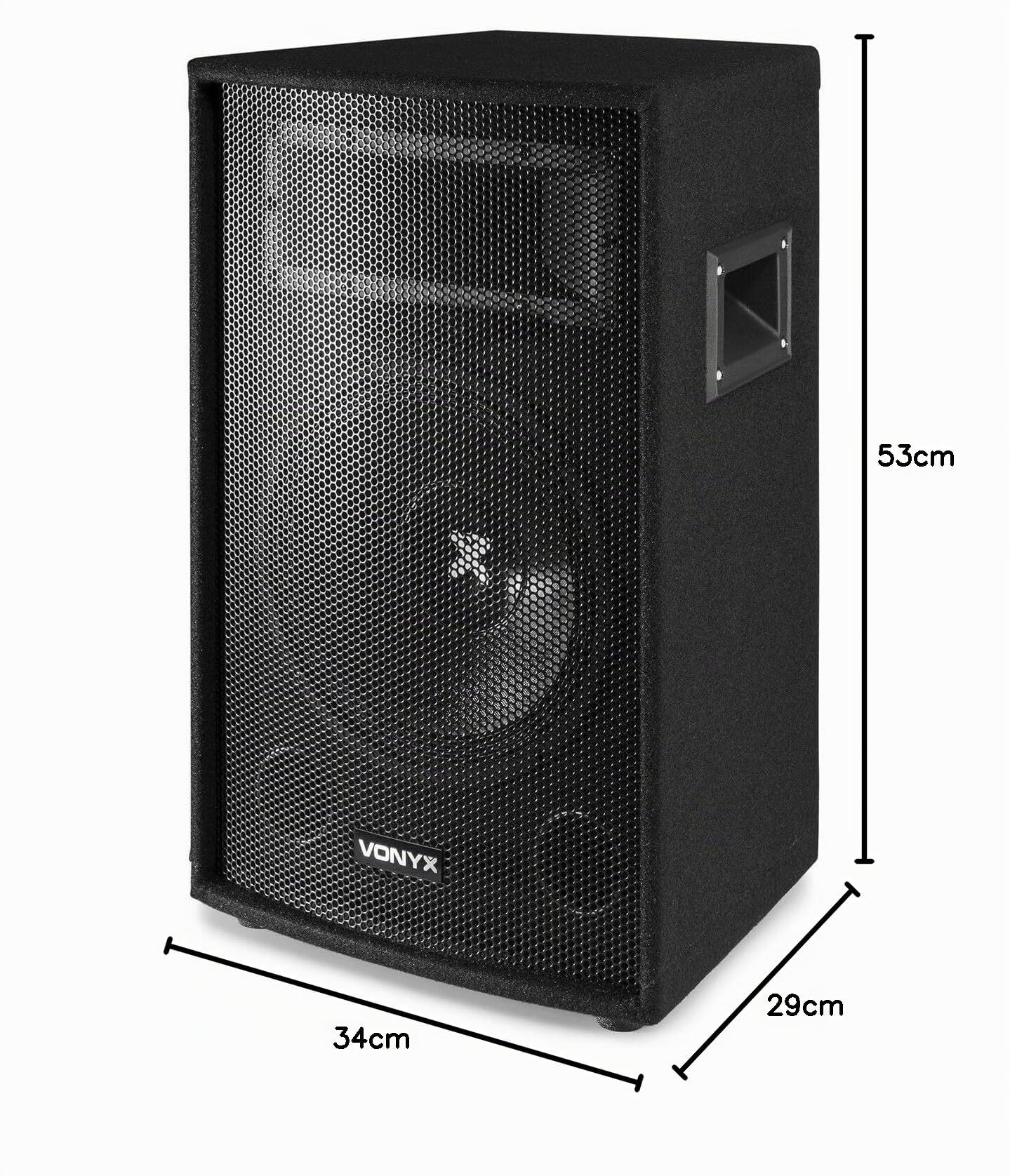 VONYX Pack SL10-2 × Enceintes Passives 10″ (1000 W Max) | Sono DJ Bar & Animation Pro | Haut-parleurs 2-Voies avec Poignées et Montage sur Pied