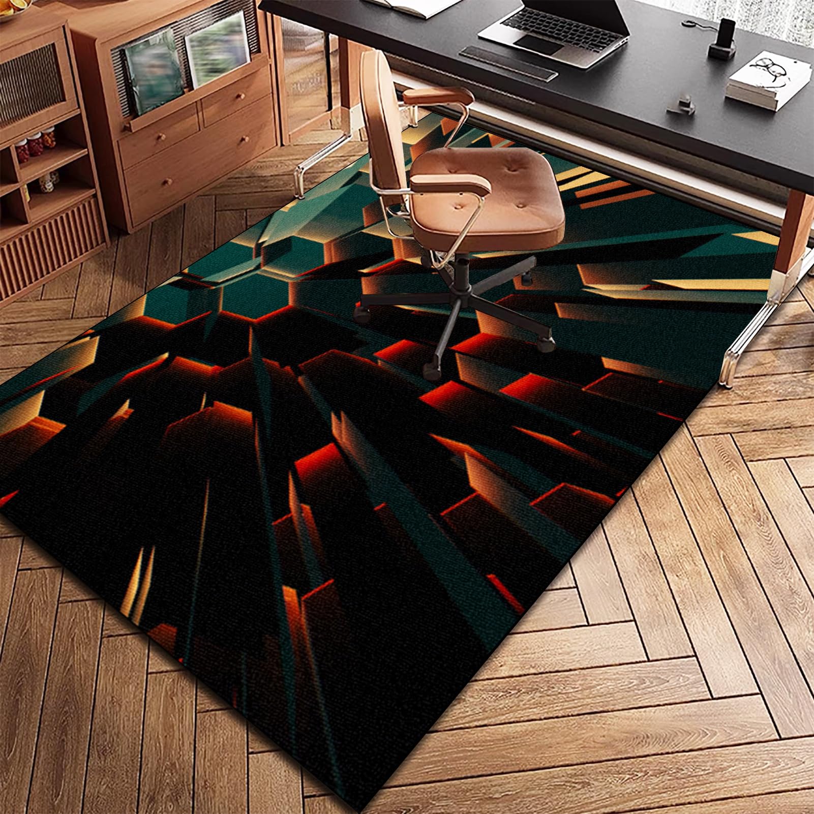 Alfombra Escritorio Suelo Antideslizante Protectora Suelo para Silla de Oficina, Alfombrilla para Silla para Suelos Duros Alfombra Silla Gaming Oficina Protectors Suelo Silla Ruedas 130 x 170 cm