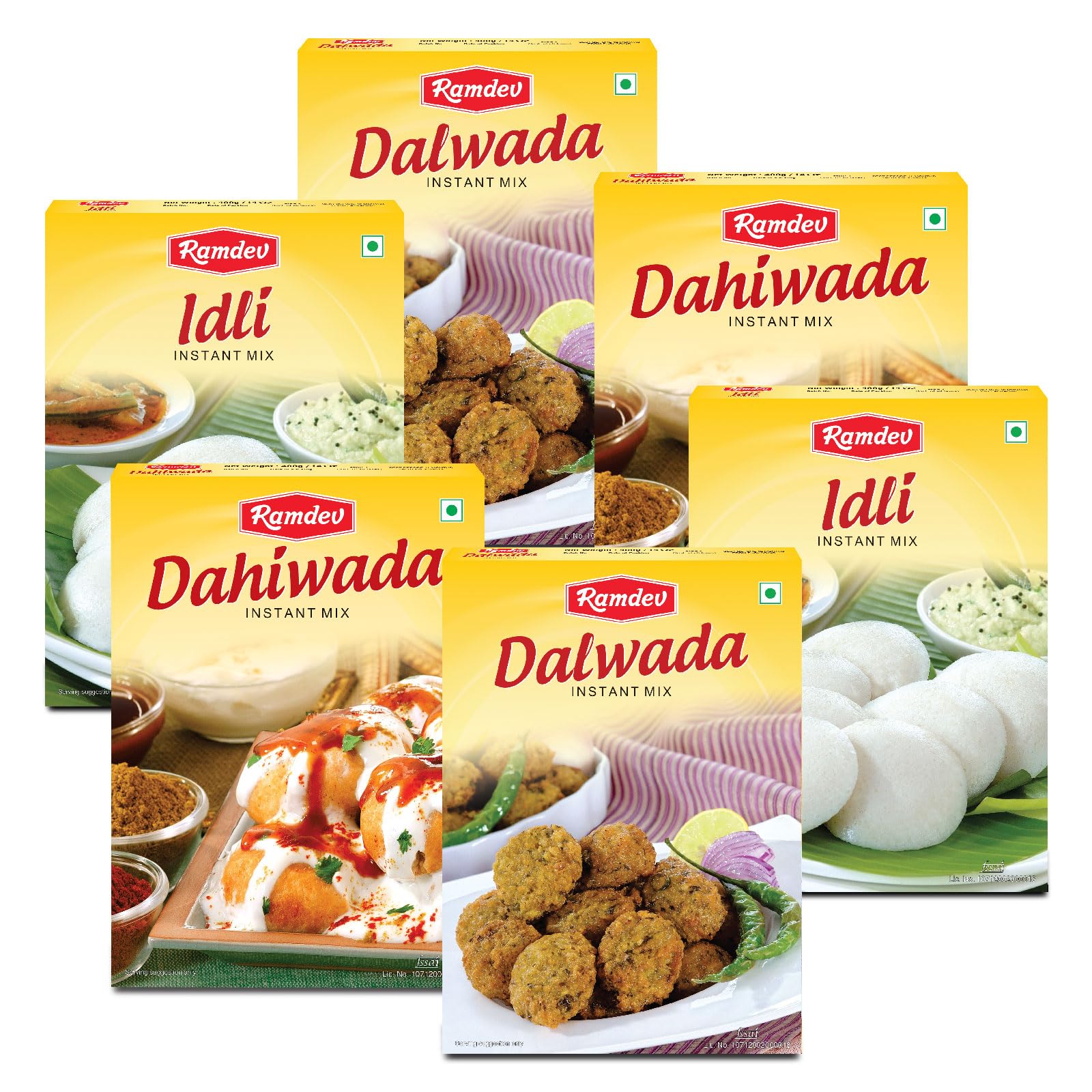 Ramdev Masala Combo: Dahiwada Instant Mix *2, Dalwada Instant Mix *2, Idli Instant Mix *2-image-44
