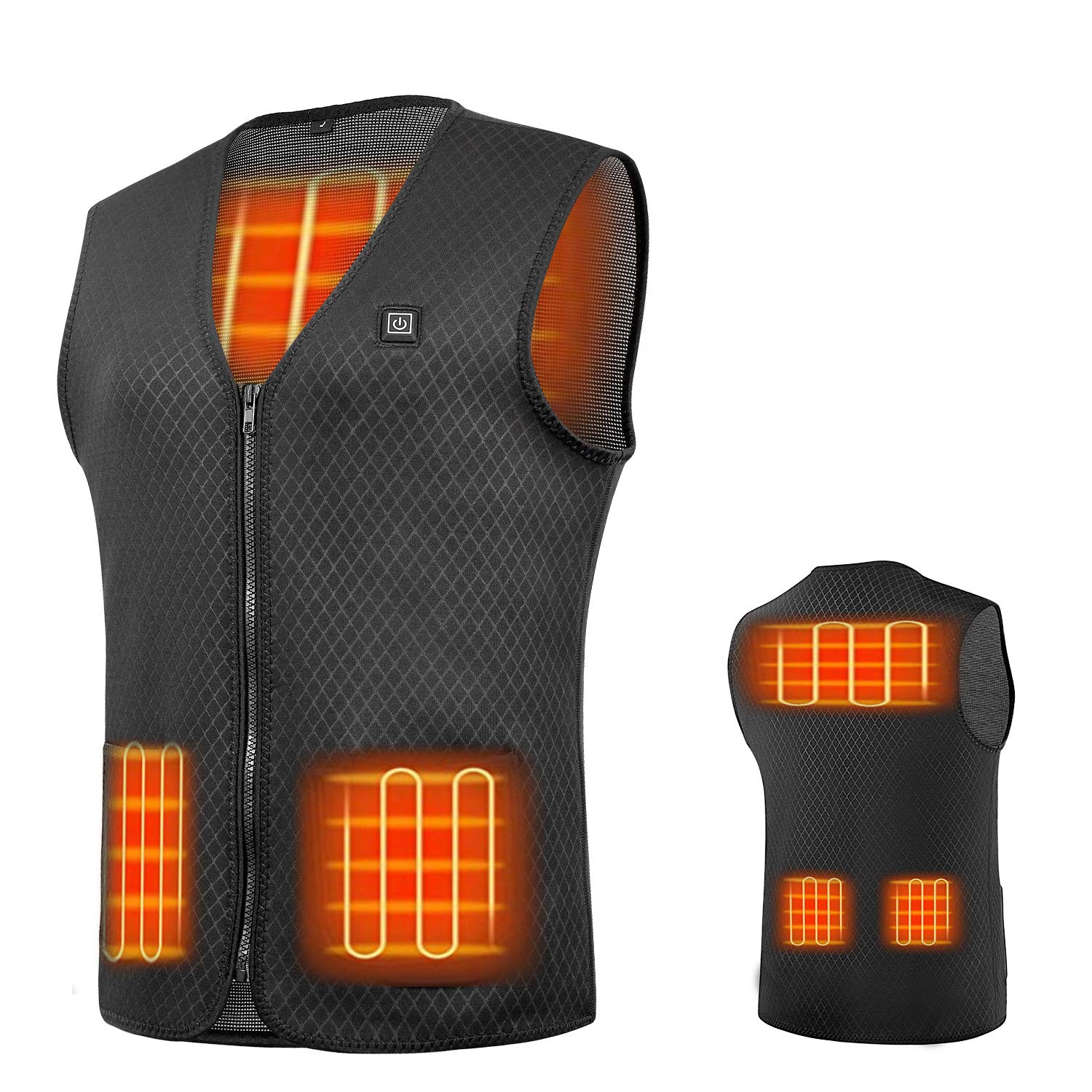 AIMINTSEN Heated Vest, USB Charging Electric Heated Jacket Washable for Women Men Outdoor