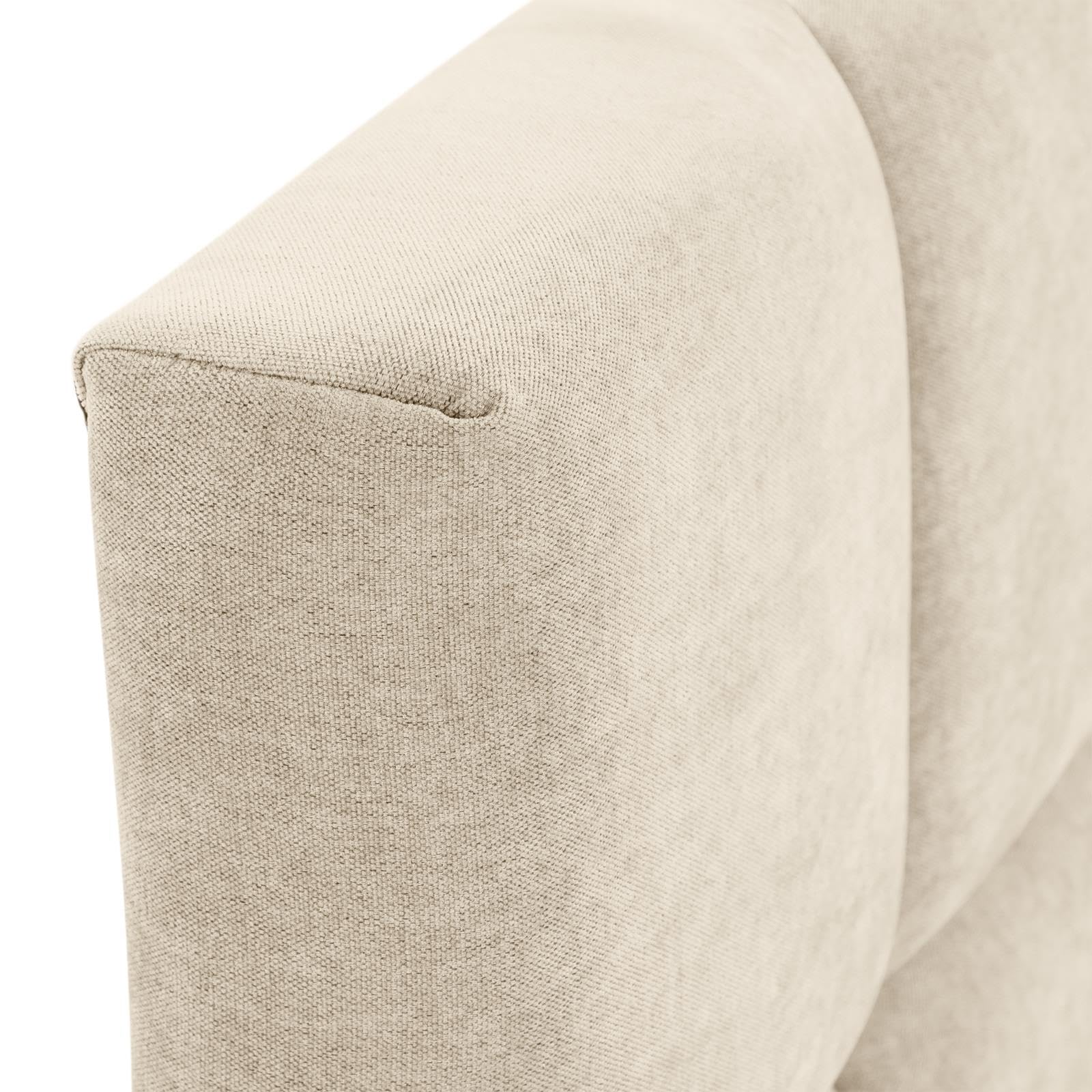 IDIMEX Lit Double Emilia, Rembourré 140 x 190 cm, Blanc Crème, avec Sommier à Lattes Inclus, Design Bubble, Tête de Lit Capitonnée, Confort Optimal, Style Contemporain pour Chambre Adulte