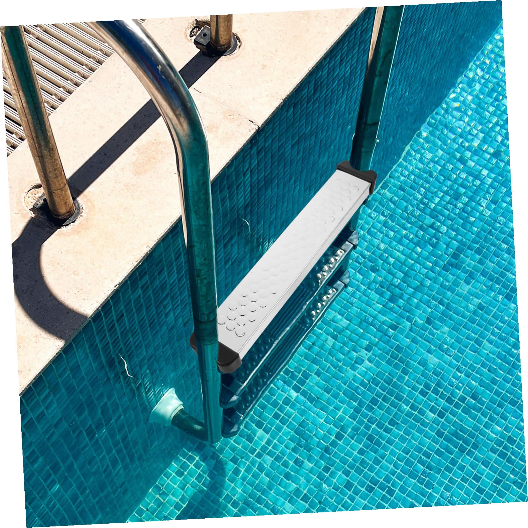 Escalier Piscine Antidérapant Acier Inoxydable Marche Robuste pour Échelles Hors Sol et Enterrées Remplacement Sécurisé