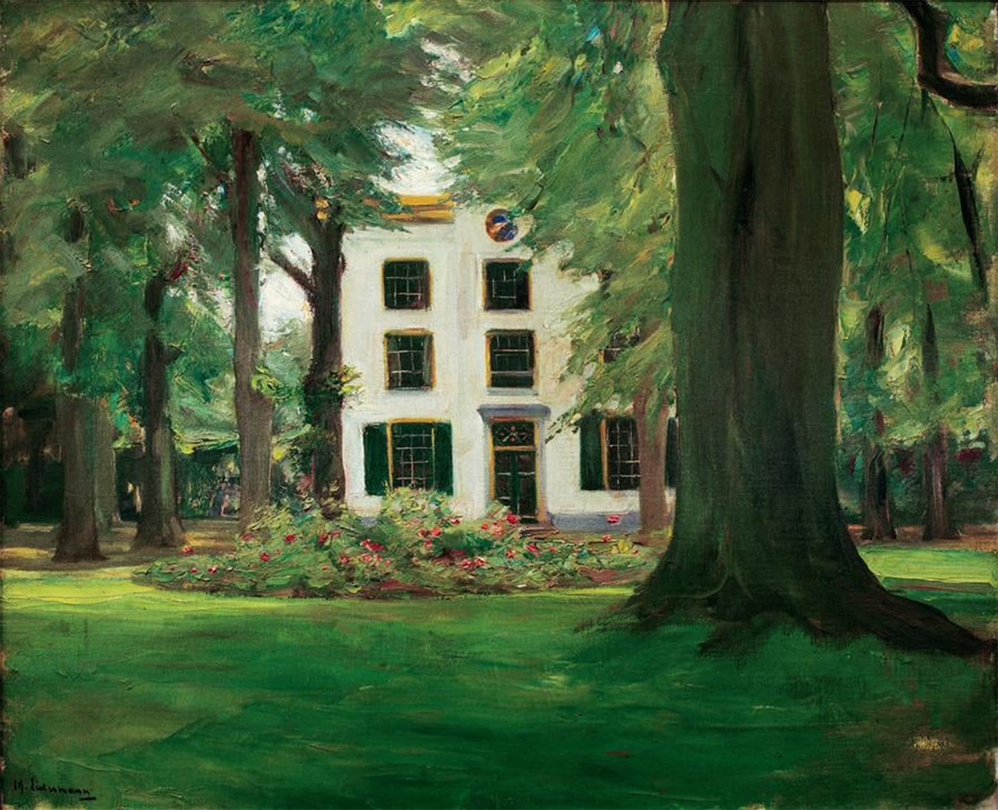 SERENDIPITP Retro Picture Poster Wall Art Pictures Painting Landhaus in Hilversum by Max Liebermann Wall Art Canvas Print for Wall Decor 60x90cm