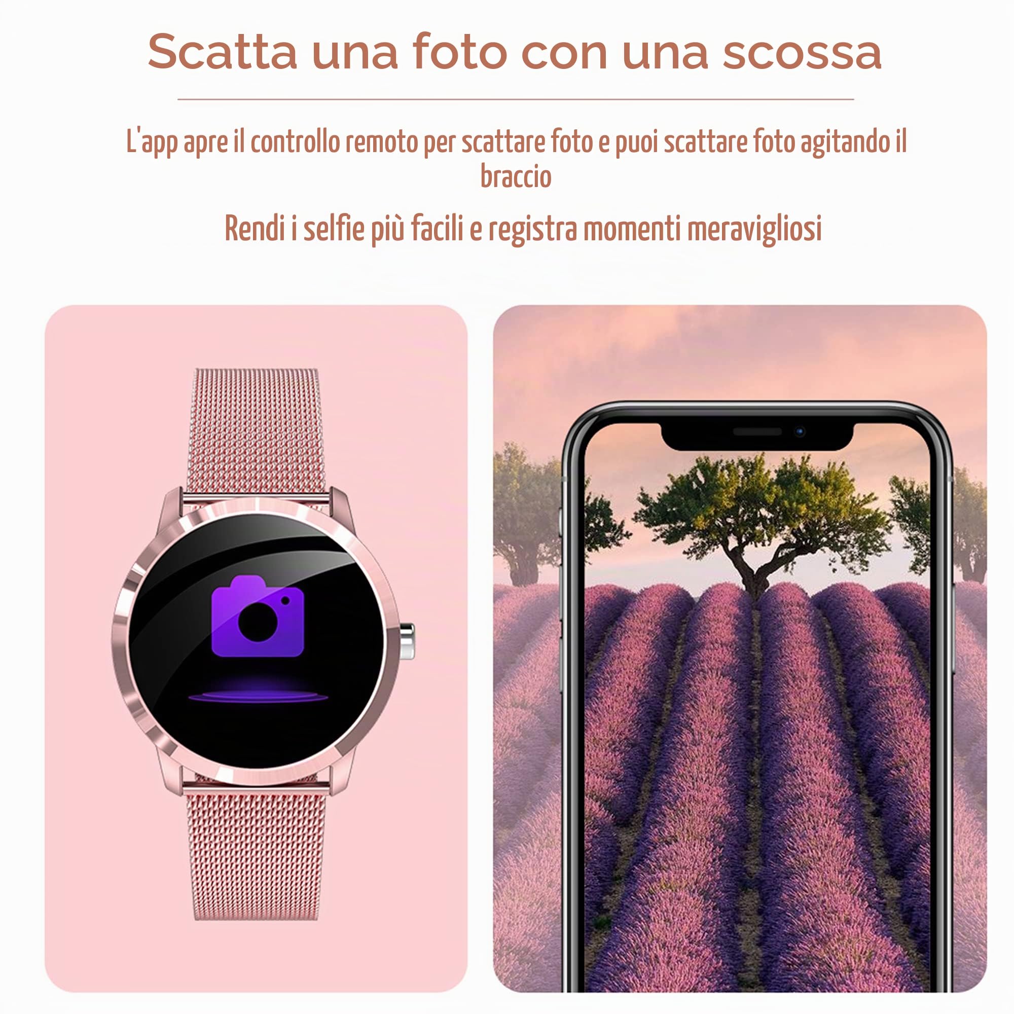 SGDD Smartwatch, Orologio Fitness Tracker Donna Smart Watch Sonno Cardiofrequenzimetro, Sportivo Activity Tracker Contapassi Cronometro, Smartband Notifiche Messaggi Controller Fotocamera Musicale