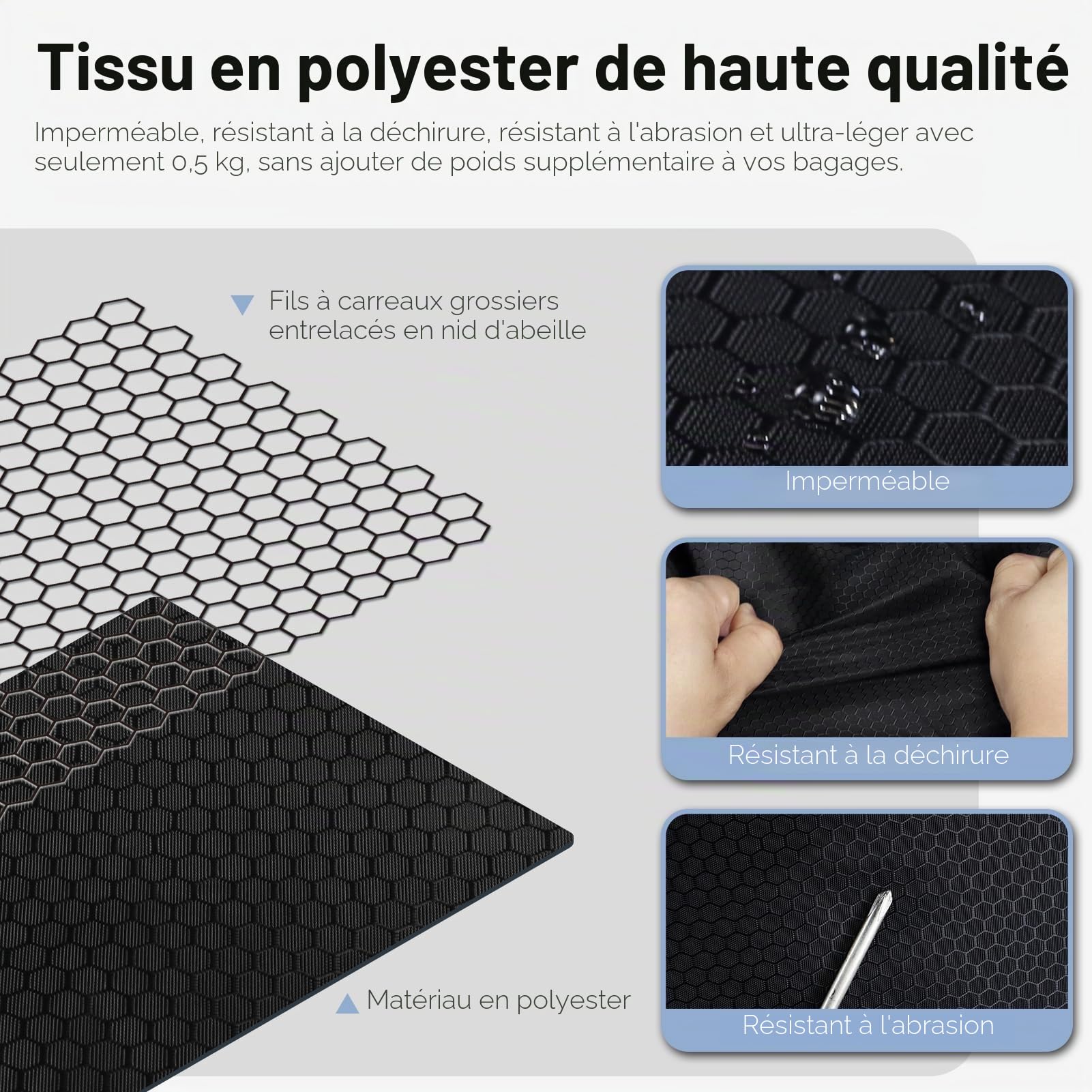 Fmeida Sac de Voyage Pliable 65L – Grand Sacs de Sport Imperméable avec Compartiment à Chaussures pour Homme et Femme, Sac Weekend Léger avec Bandoulière, Idéal pour Gym, Camping, Randonnée, Maternité