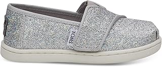 TOMS Girl's Tiny Glitter Alpargata Loafer Flat