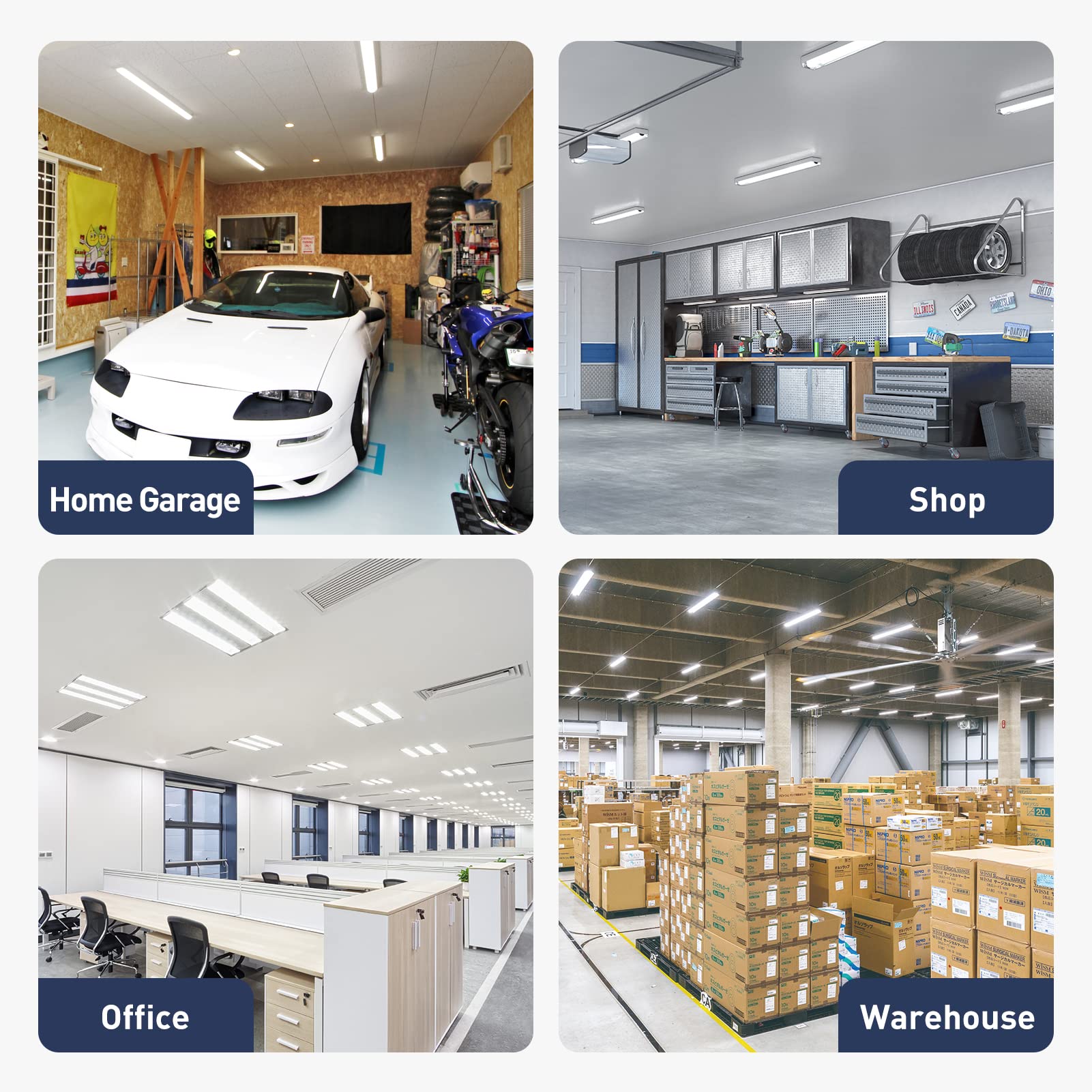 SHINESTAR 24Pack T8 LED Bulbs 4 Foot, Tube Lights 18W 5000K Daylight