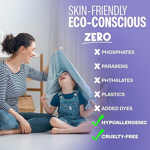 Miniatura 3 de Hojas de detergente para ropa (60 cargas)  Tiras de detergente de jabón para ropa ecológicas I ecológicas, cero residuos, sin plástico, aptas para