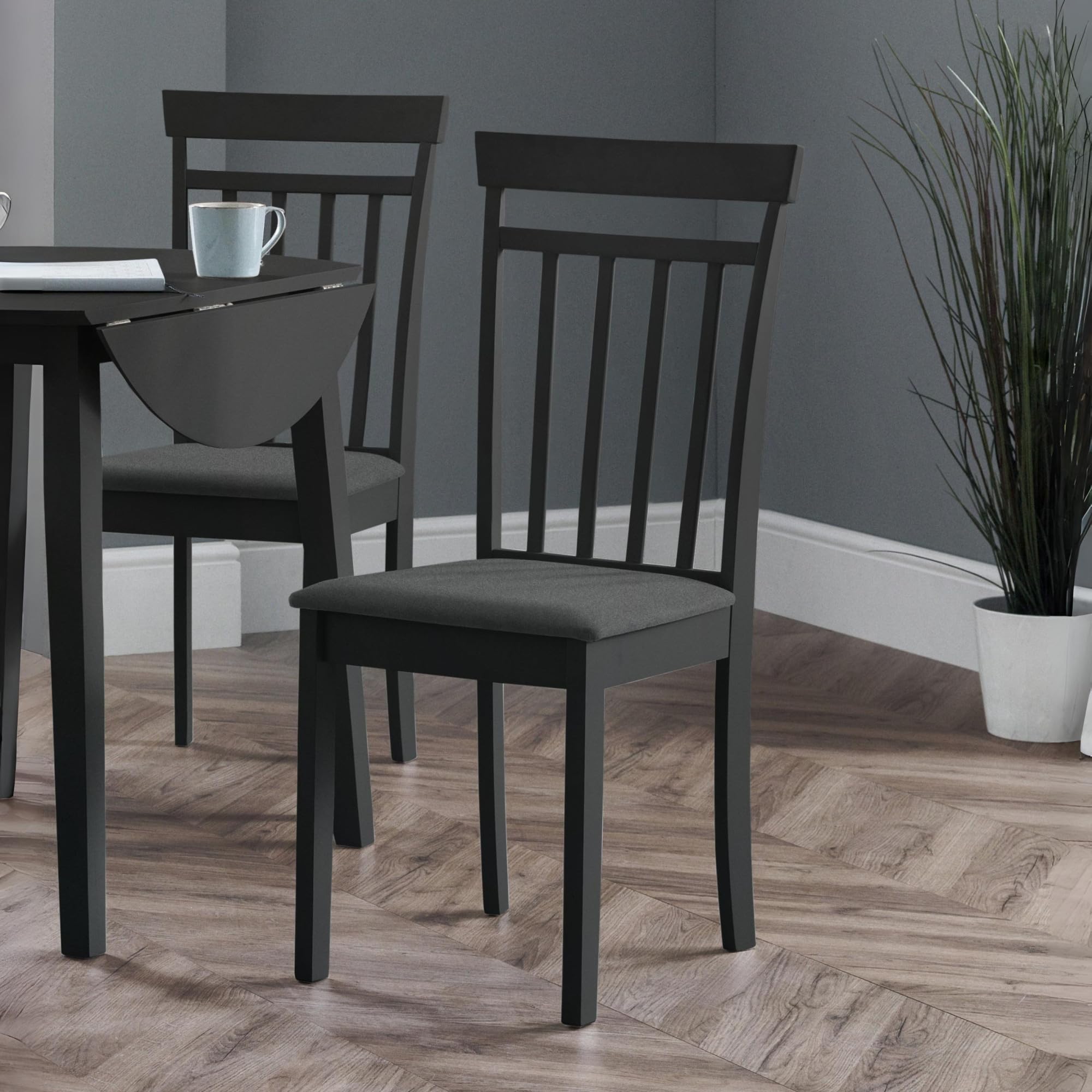 Julian Bowen Set Of 2 Coast Dining Chairs - Black
