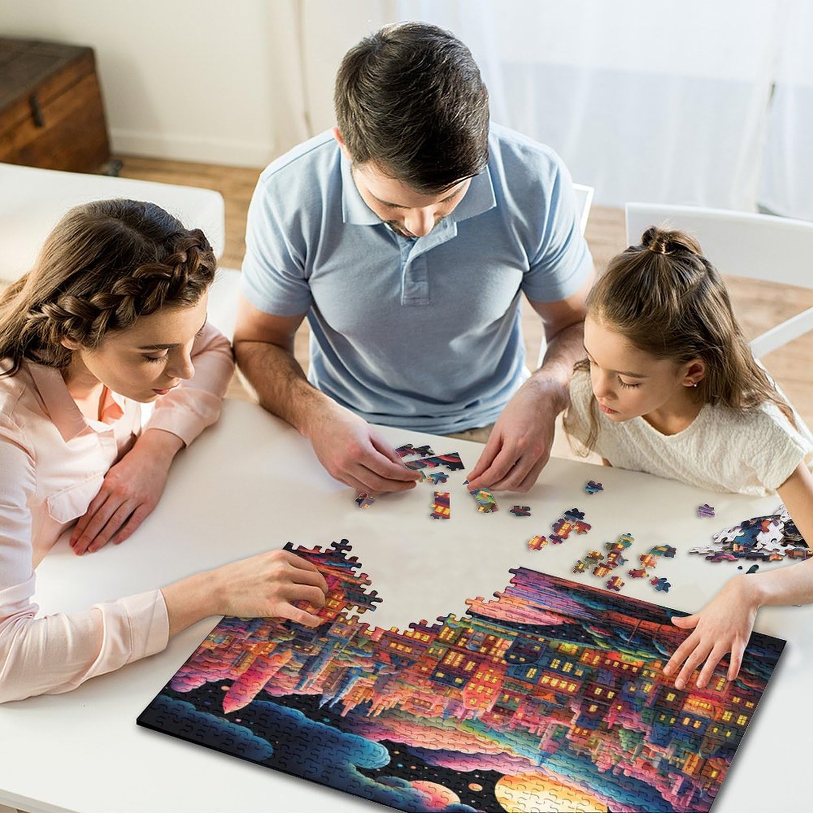 City Night Scenery Puzzle dla dorosłych 1000 sztuk Puzzle dla dorosłych Puzzle Puzzle Zabawki 1000 sztuk Puzzle Wyzwanie Dla Dorosłych Wystrój domu 1000 sztuk (75 x 50 cm)