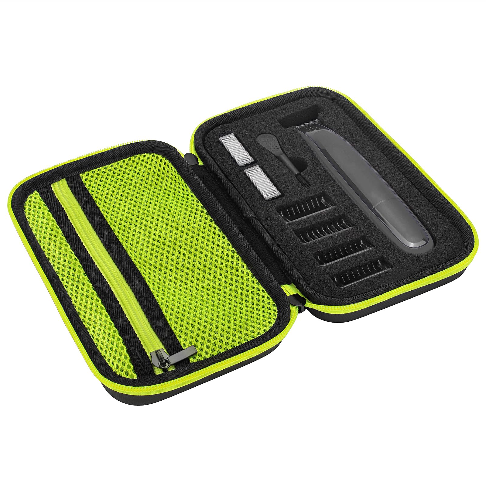 Yinke - Custodia per Philliips O Blade QP2530/30, QP2630/30, QP2520/30, QP2520/65 rasoio elettrico con spugna, custodia rigida da viaggio, colore: Verde One PC