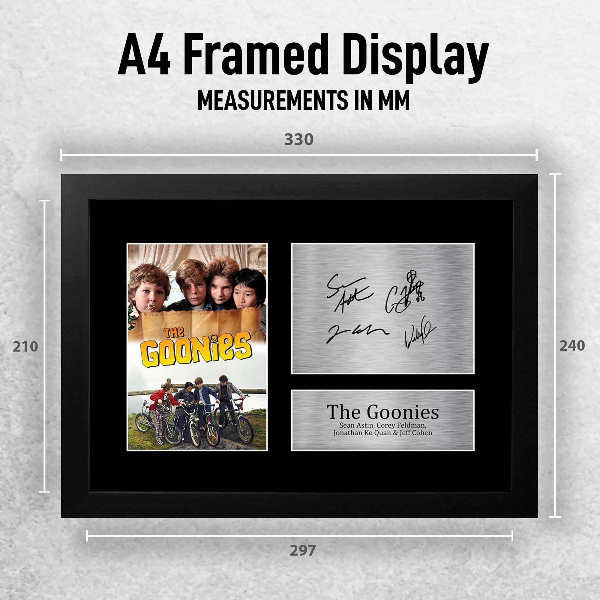 HWC Trading FR A4 The Goonies Sean Astin & Cast Gifts Printed Signed Autograph Picture for Movie Memorabilia Fans - A4 Framed - Image 2