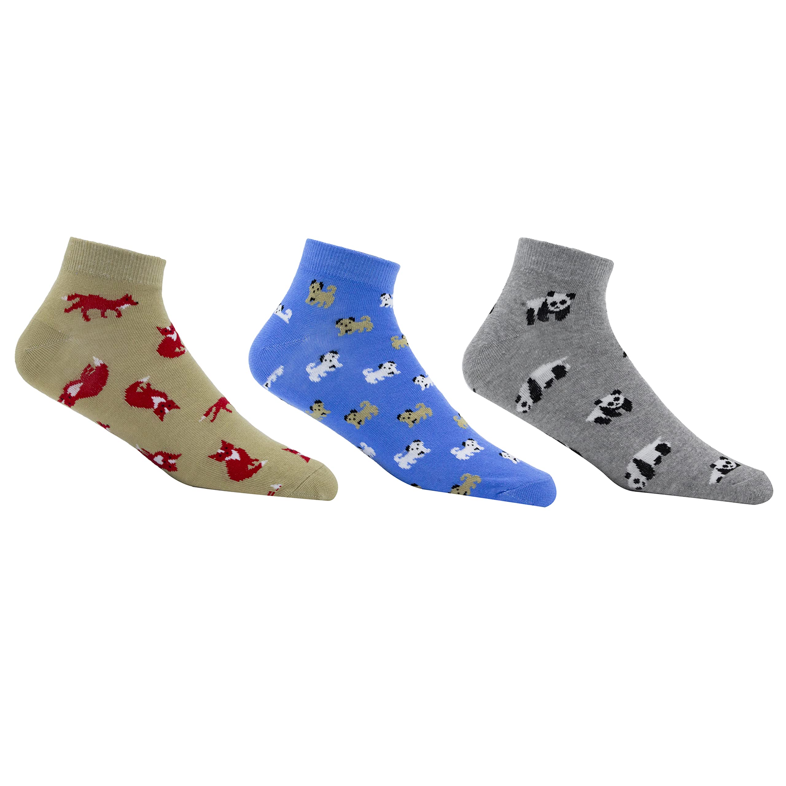 VintadoWomen Casual Cotton Socks For Ankle Pattern Comfortable Lightweight With Re-enforced Heel & Toe Breathable Multicolor