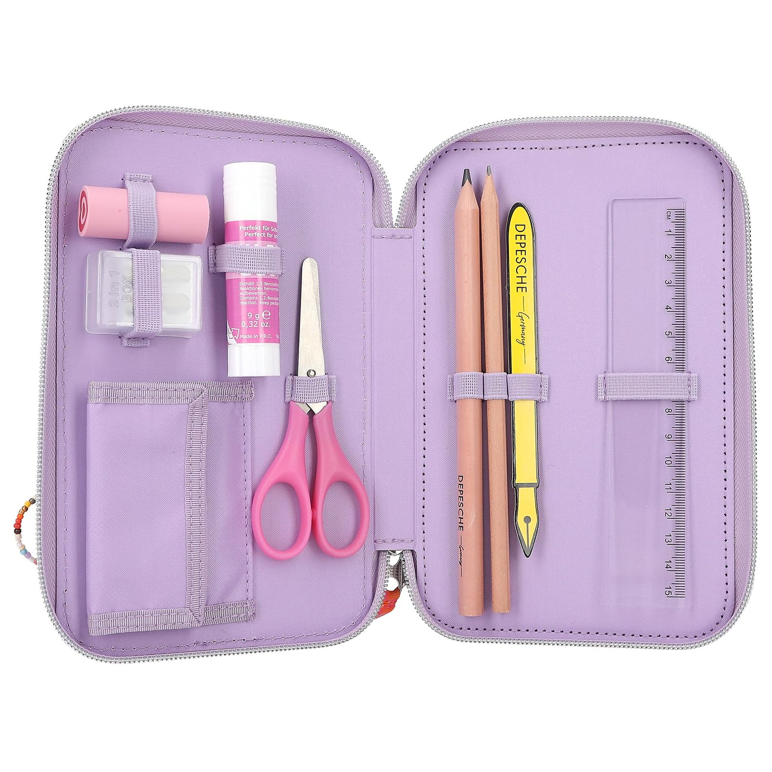 Depesche 12842 TOPModel - Estuche con 3 Compartimentos para Smartphone Joy, Color Lila
