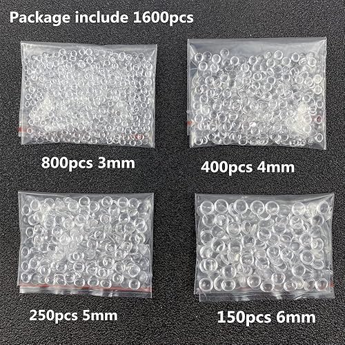 Miniatura 2 de 1600 piezas de gotas de rocío transparentes, gotas de rocío redondas, cuentas de resina de gotas de rocío transparentes para manualidades,