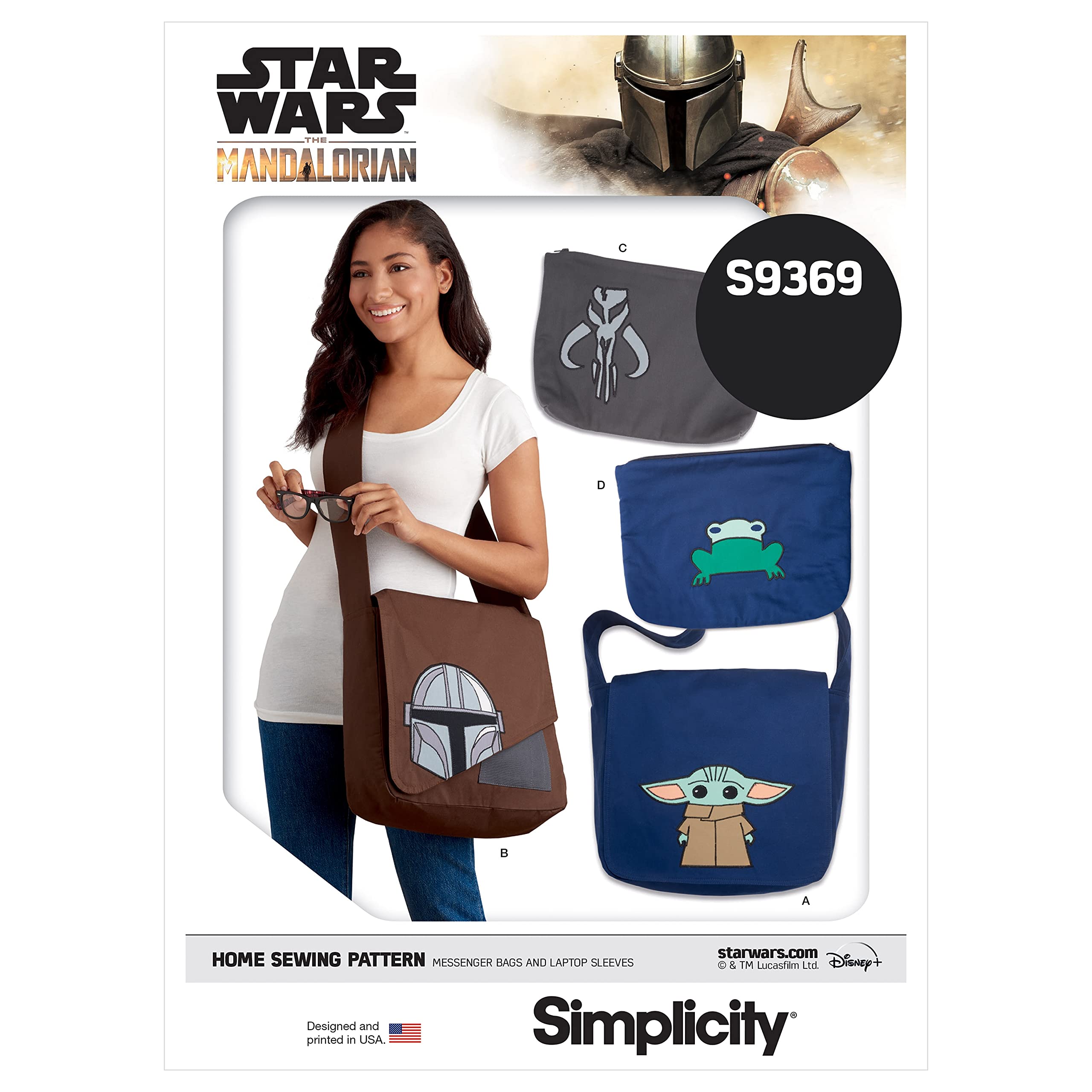 Simplicity Weiß Sewing Pattern S9369 Messenger Bags And Laptop Sleeves,