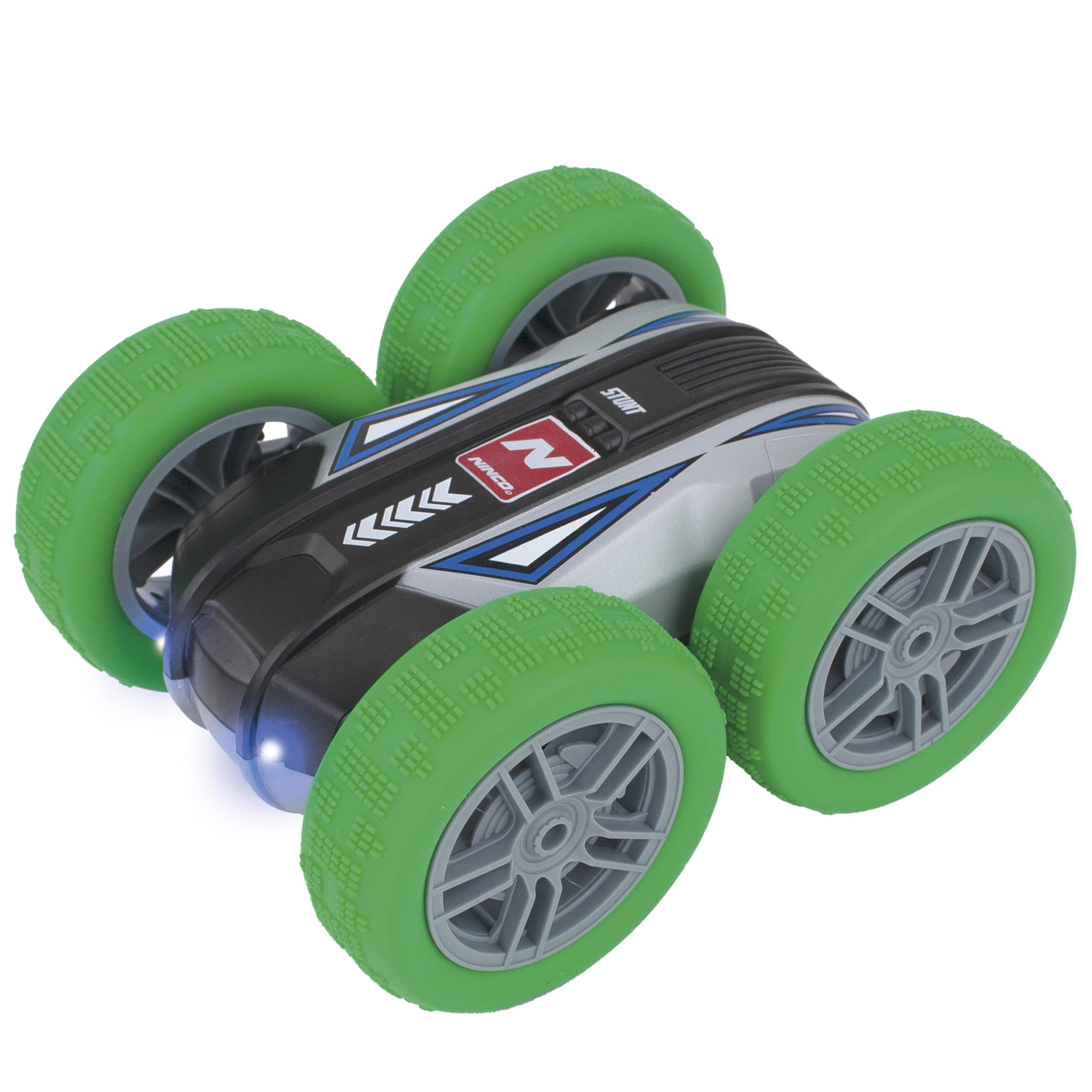 Ninco Stunt Green 2 – Coche RC Reversible Con Luces LED, Neumáticos De Goma Y Control 2.4GHz, +6 Años