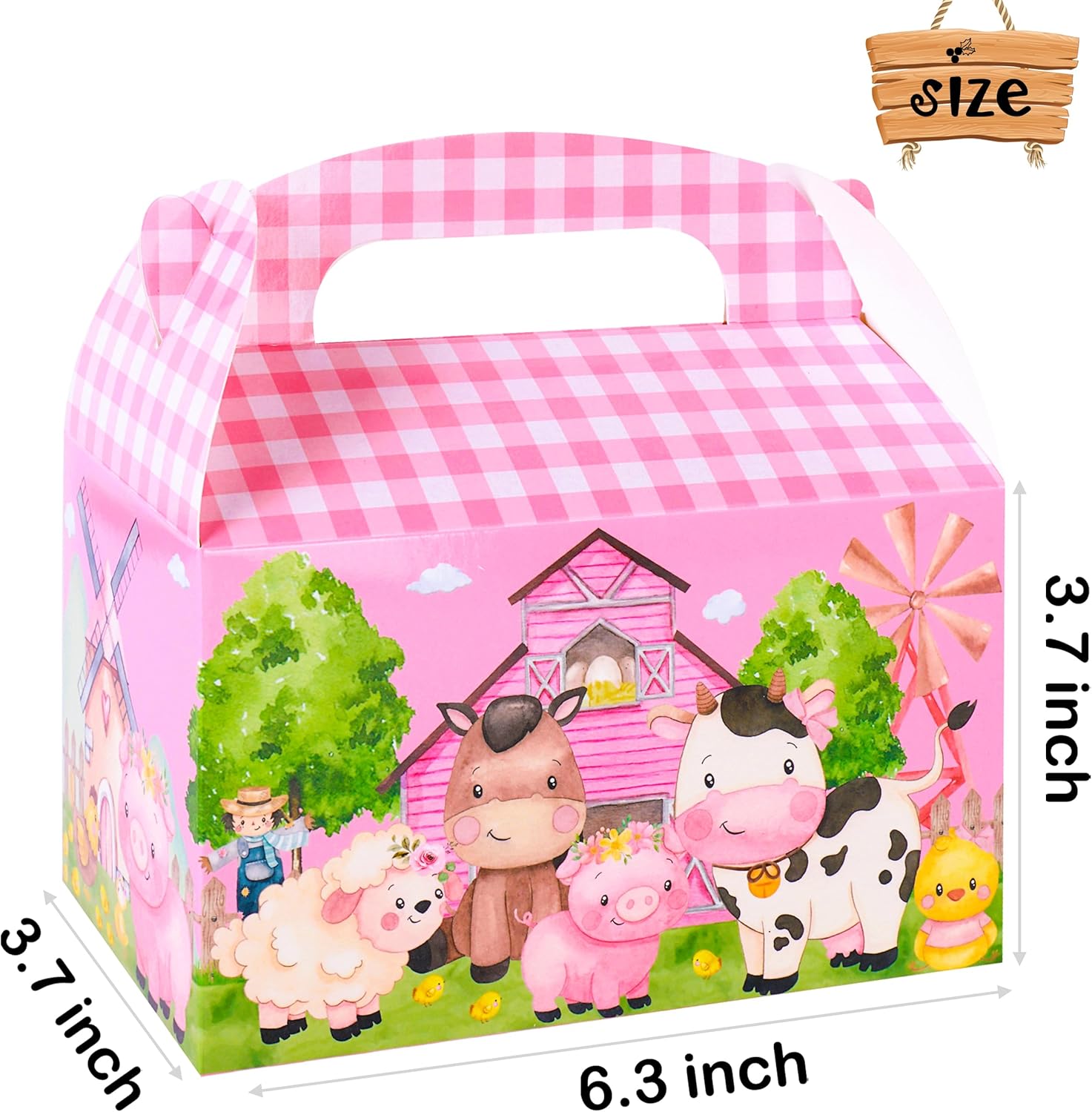 Farm Animals Party Favor Treat Boxes 12Pcs Farm Animals Gift Boxes Barnyard Birthday Party Decorations for Farm Theme Baby Shower Supplies - Image 5