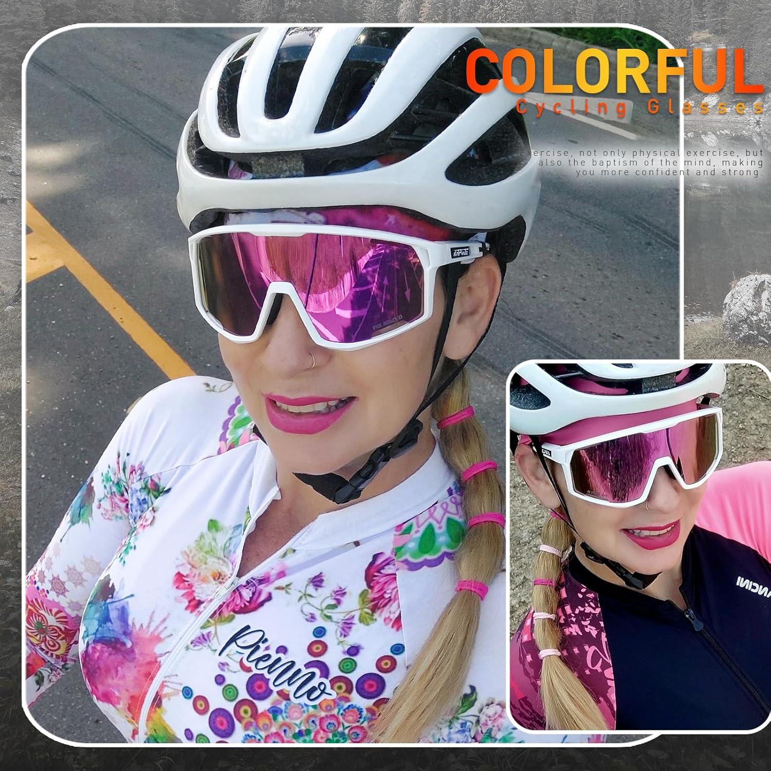 KAPVOE Baseball Glasses Polarized Cycling Glasses for Men Women Sports Sunglasses UV400 Protection for Running MTB Golf K180