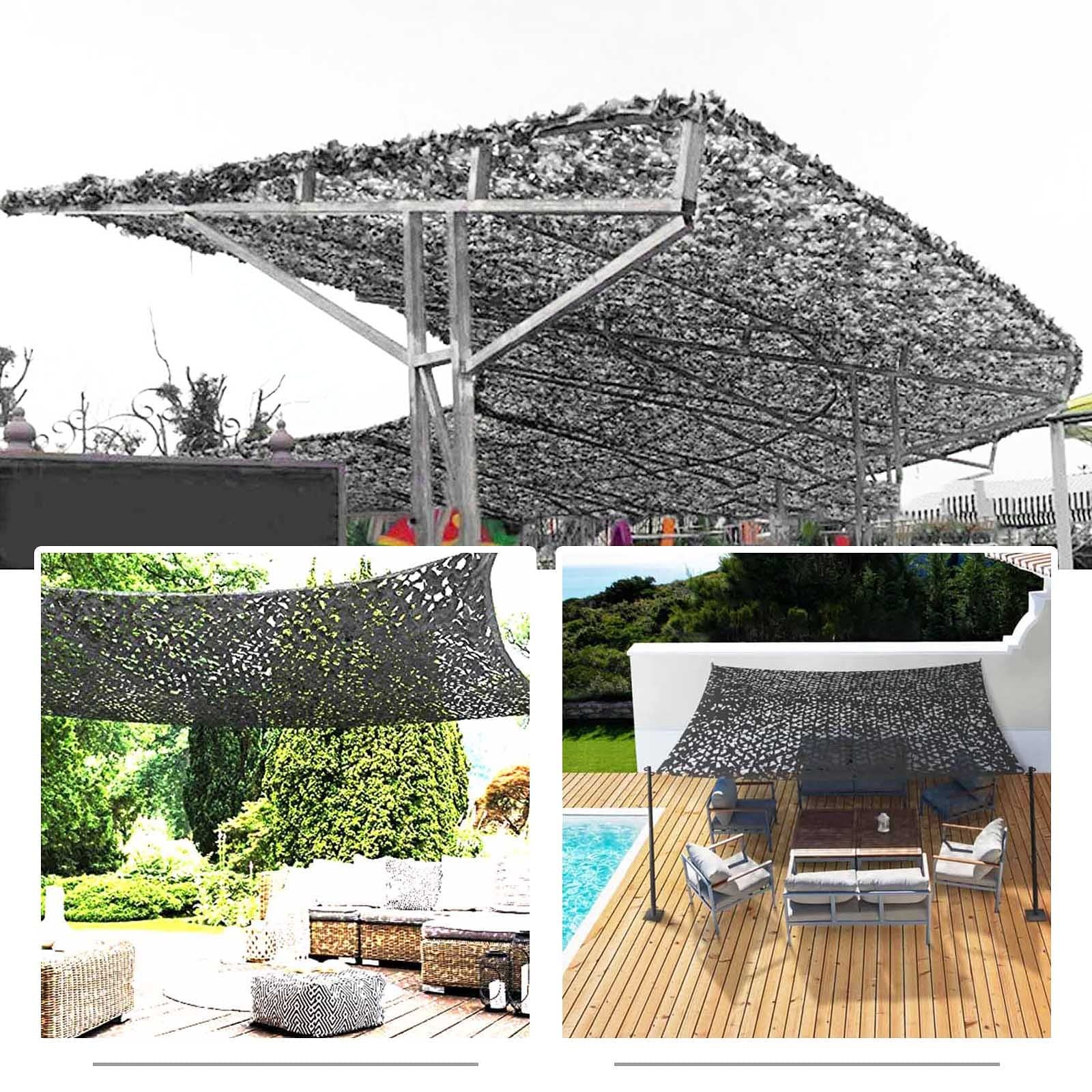 Tarnnetz Grau,Bundeswehr Verstärktes Camouflage Netz,Sonnensegel,Oxford Gewebe Tarnung Netz,Garten Pergola Sonnenschutznetz,Tarnnetz Sichtschutz,Für Camping Jagd Dekoration,Grey-4x5m(13.1*16.4ft)