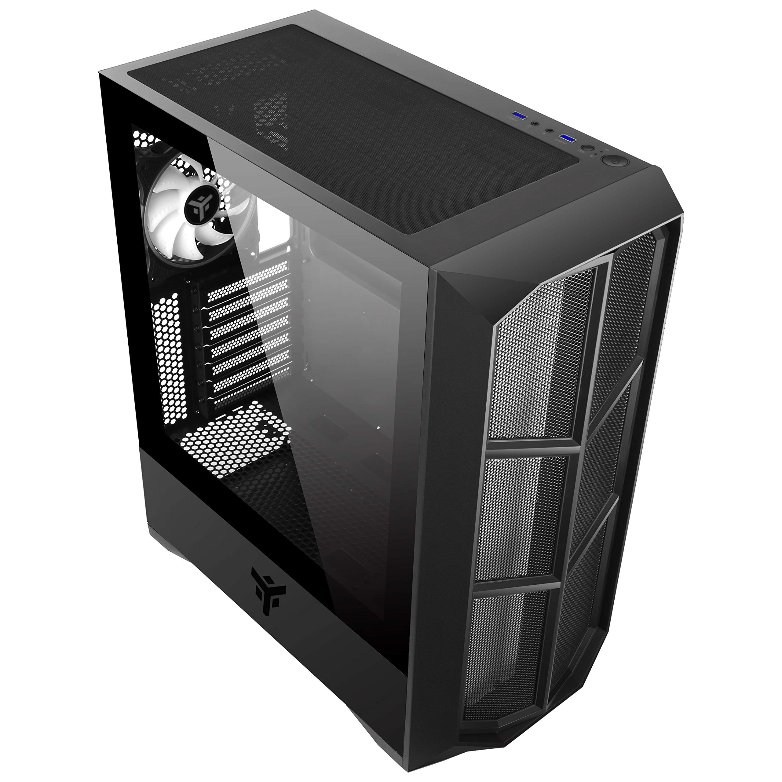 Case Itek VERTIBRA Y210 Gaming Middle Tower 12 cm ARGB fan, 2 x USB3, Side Panel Temp Glass