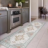 Vista 30 de Moynesa Alfombra Pasillo Ultra-Delgada Lavable - Alfombra Pasillo Antideslizante 2x6 Sin Deslizamiento Alfombra Cuarto de Lavado, Alfombra Vintage