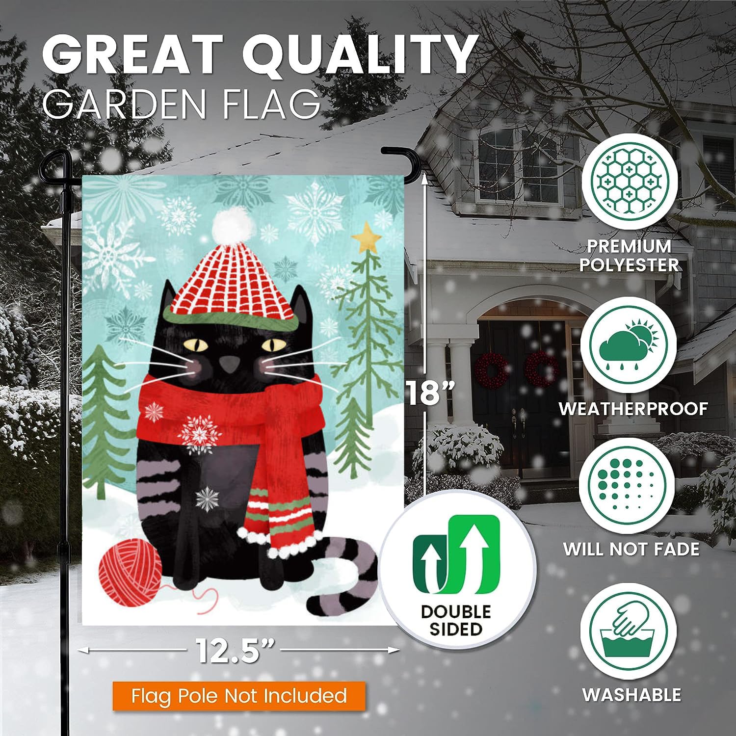 Banderas De Jardín De Doble Cara De 12 X 18 Pulgadas Bandera De Jardín