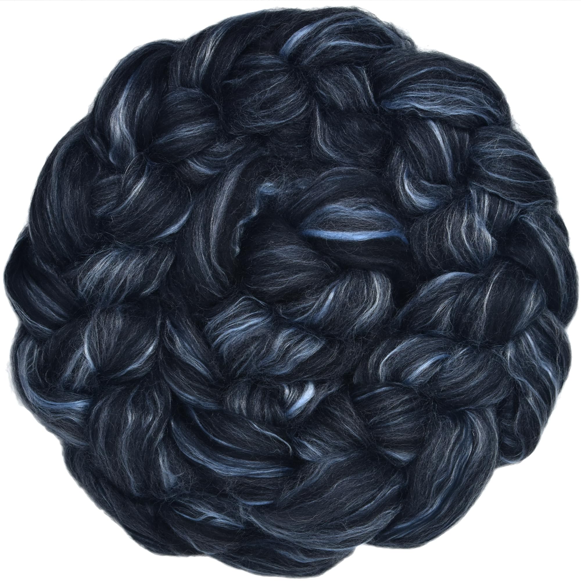 Combed Top Roving. Exotic Designer Blend, Dark and Stormy