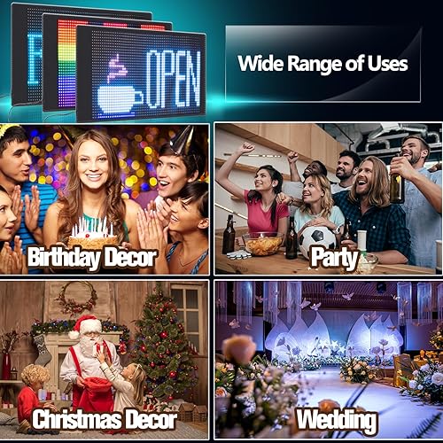 Miniatura 8 de Leadleds Panel de matriz LED programable Bluetooth de 5 V, tablero de mensajes de desplazamiento flexible alimentado por USB con texto y animación