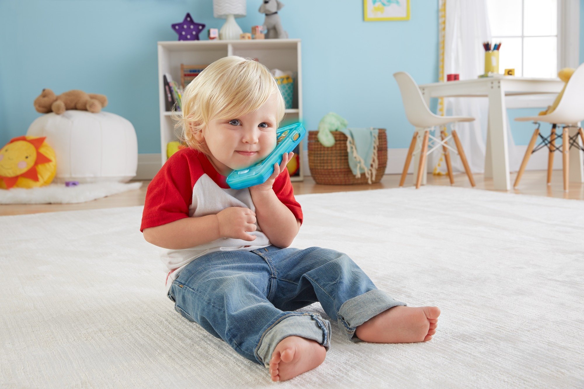 Fisher-Price Teléfono aprende con perrito, juguete bebé +1 año (Mattel FPR17)