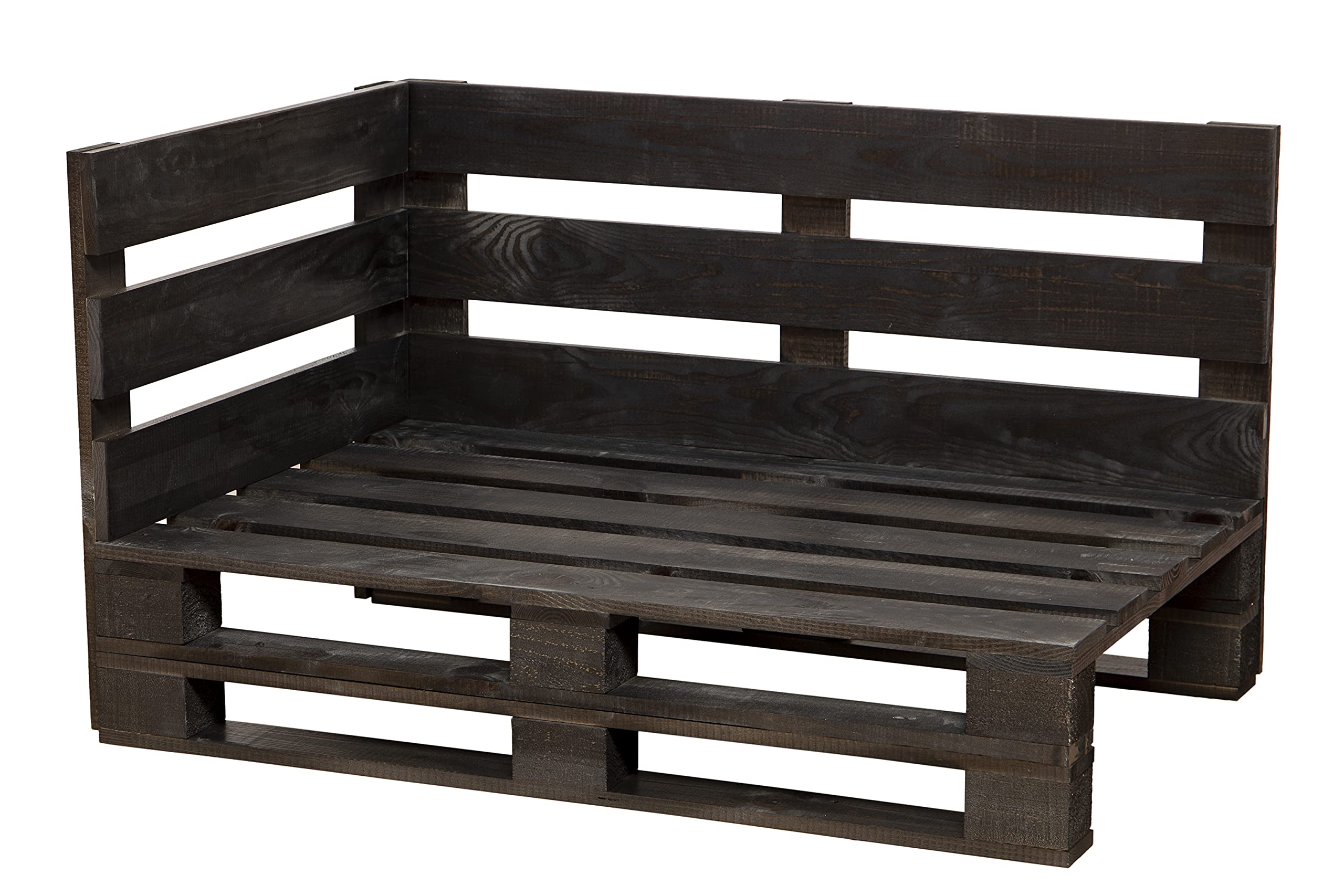 Chaise Longue Sofa PALETS Lijado Y Cepillado Interior/Exterior Nuevo Sillon PALETS/Sofa para Patio (120cm X 80cm, Ebano)