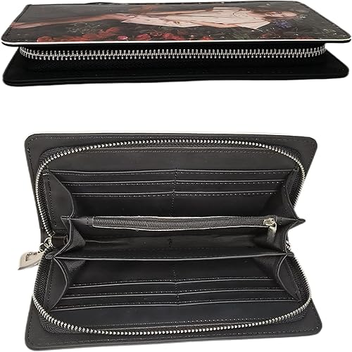 Miniatura 2 de Sublimación Billetera con cremallera para mujer, bolsa de almacenamiento, embrague de viaje para mujer, pulsera de embrague de bricolaje (Negro),