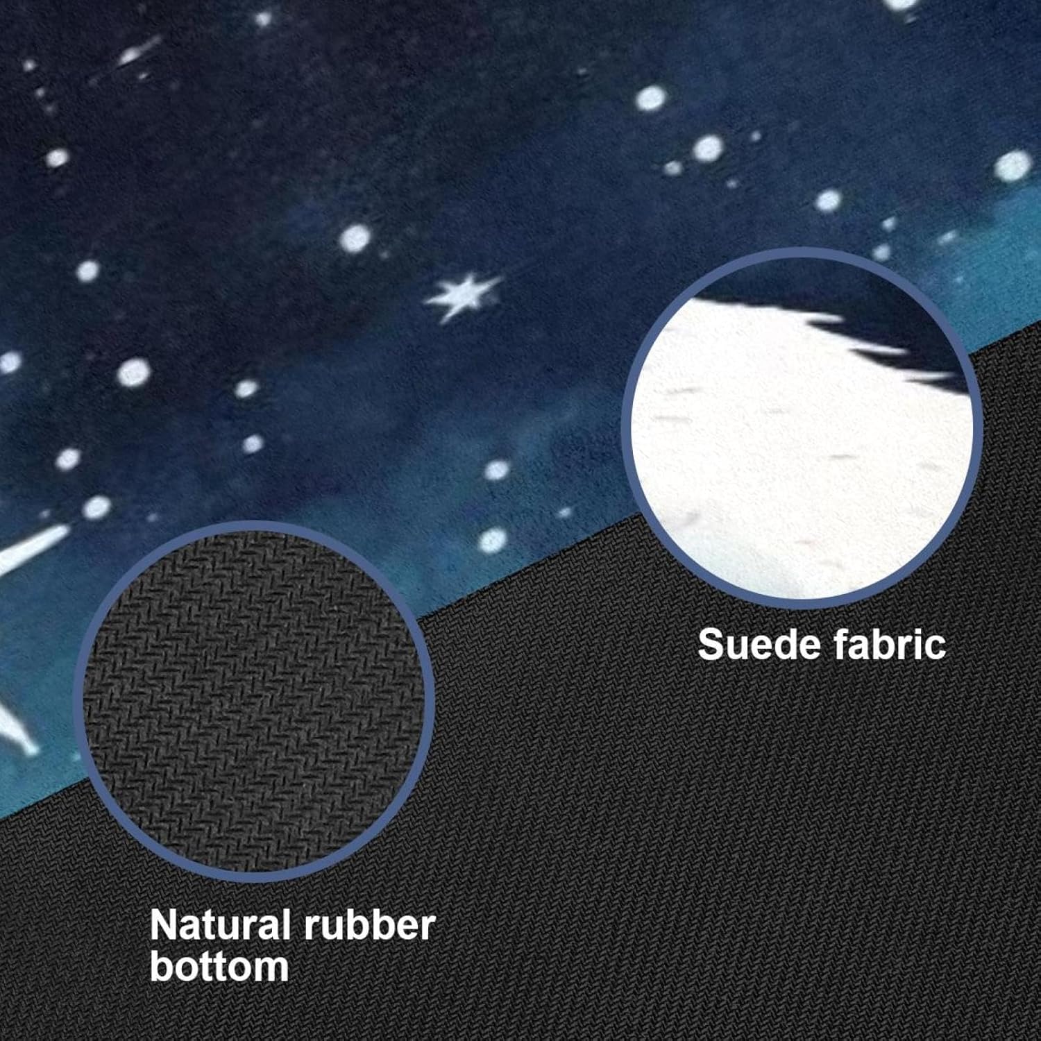 Yoga Towel, Galaxy Bear Pattern Non Slip Sweat Absorbent Hot Yoga Mat Towel for Hot Yoga, Pilates and Fitness - 72.8" x 26.8"